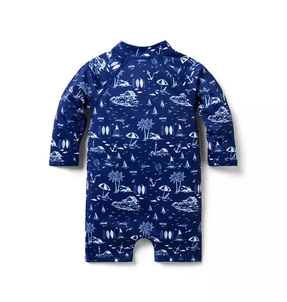 Baby Recycled Beach Toile Rash Guard Swimsuit image number 1
