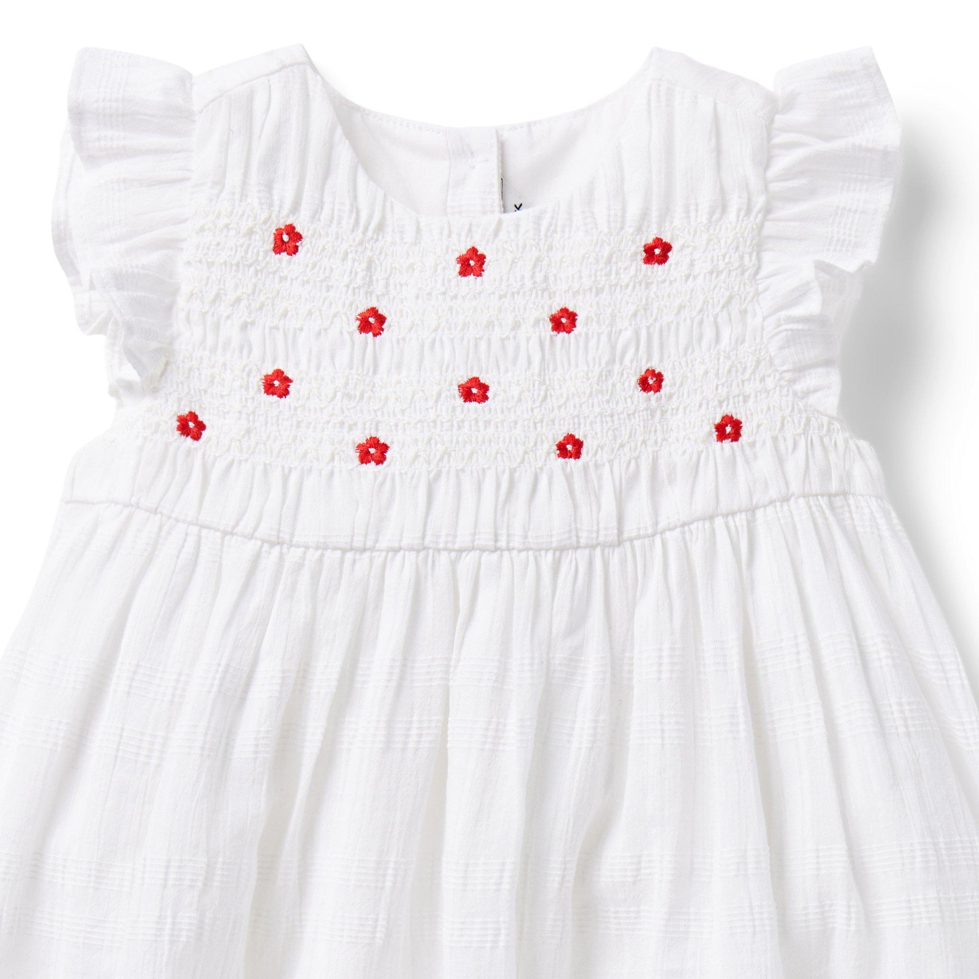 Baby Embroidered Smocked Dress image number 3