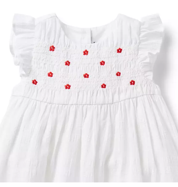Baby Embroidered Smocked Dress image number 3
