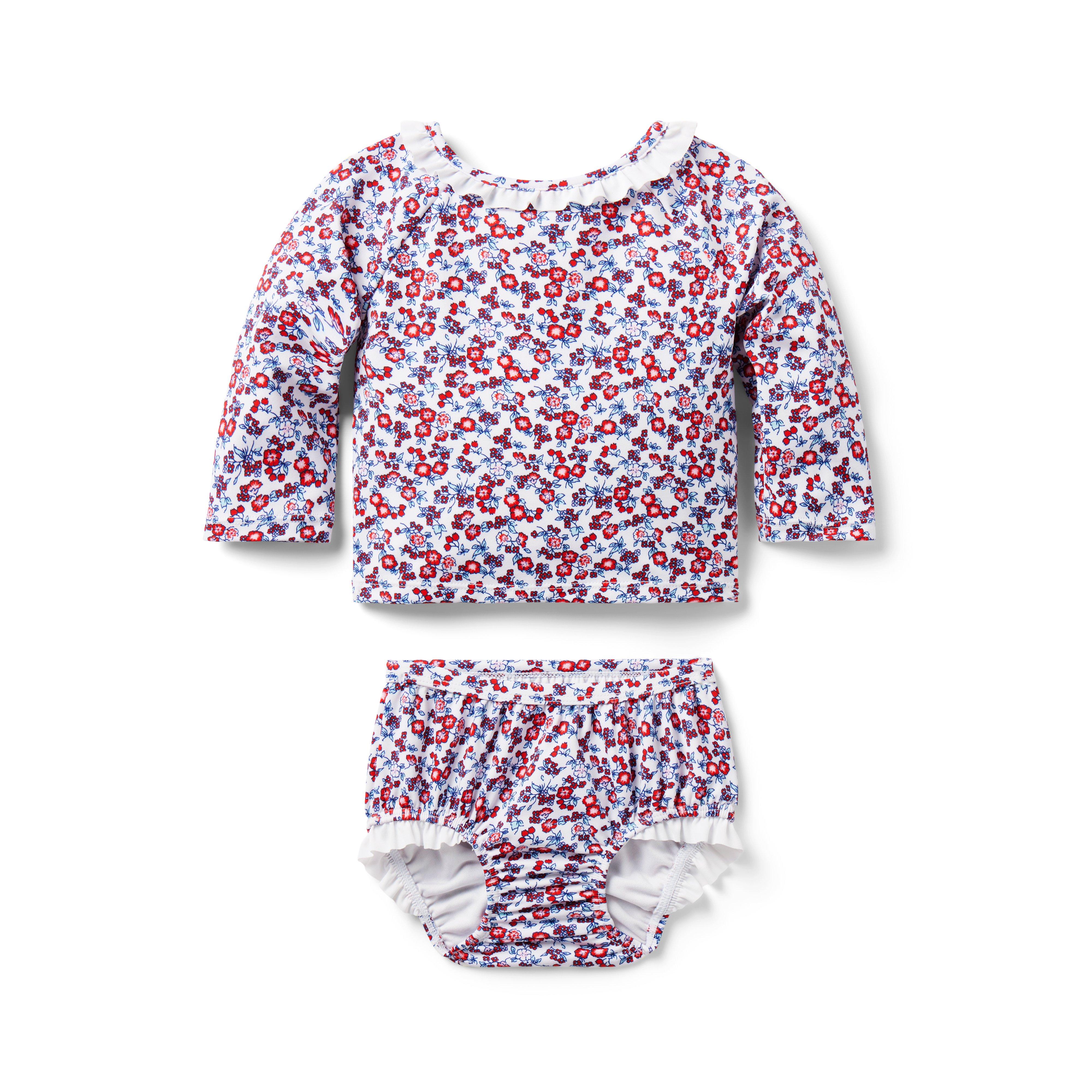 Baby Recycled Floral Rash Guard Swimsuit