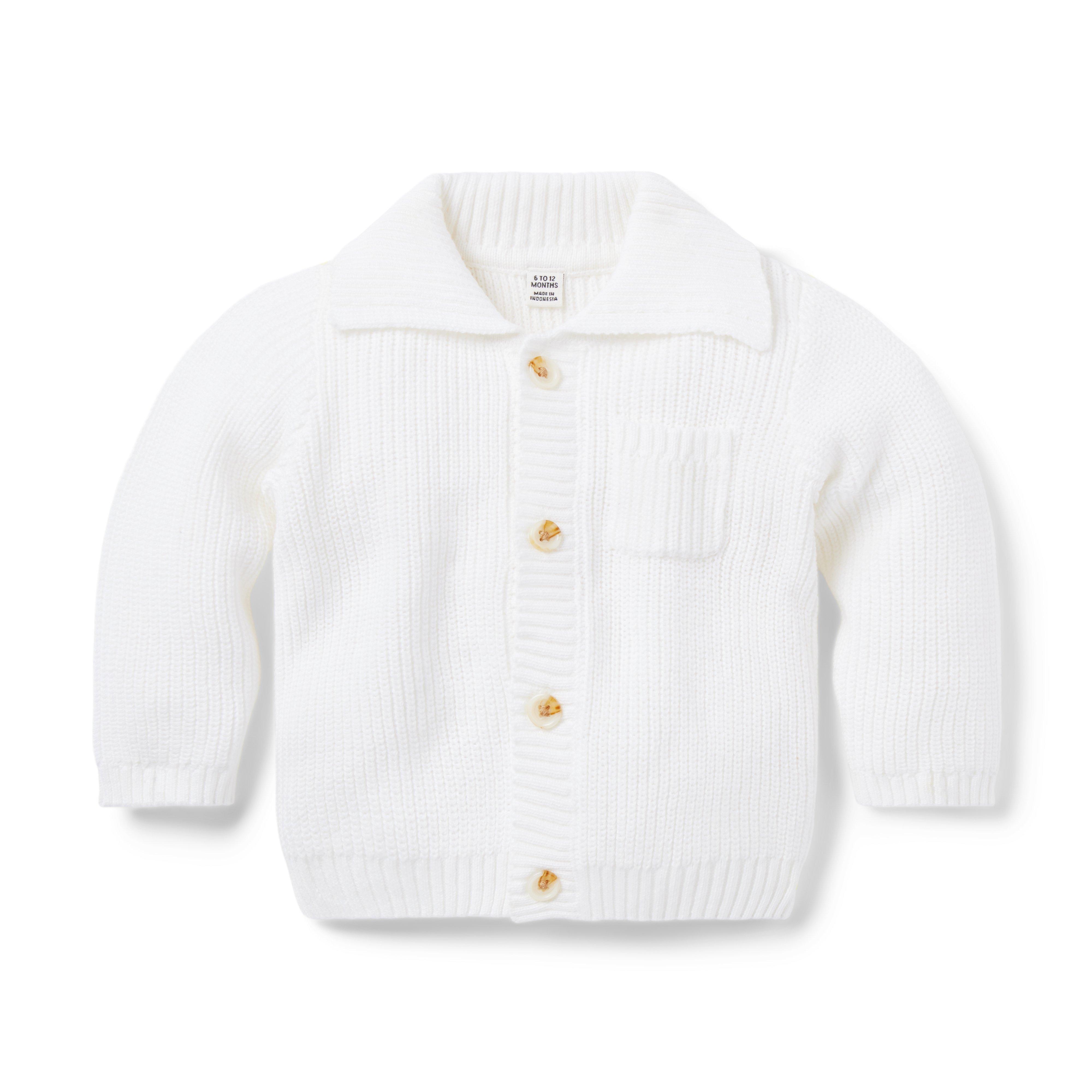 Baby Ribbed Collar Cardigan