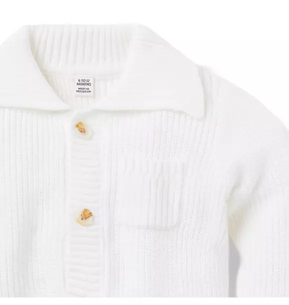 Baby Ribbed Collar Cardigan image number 2