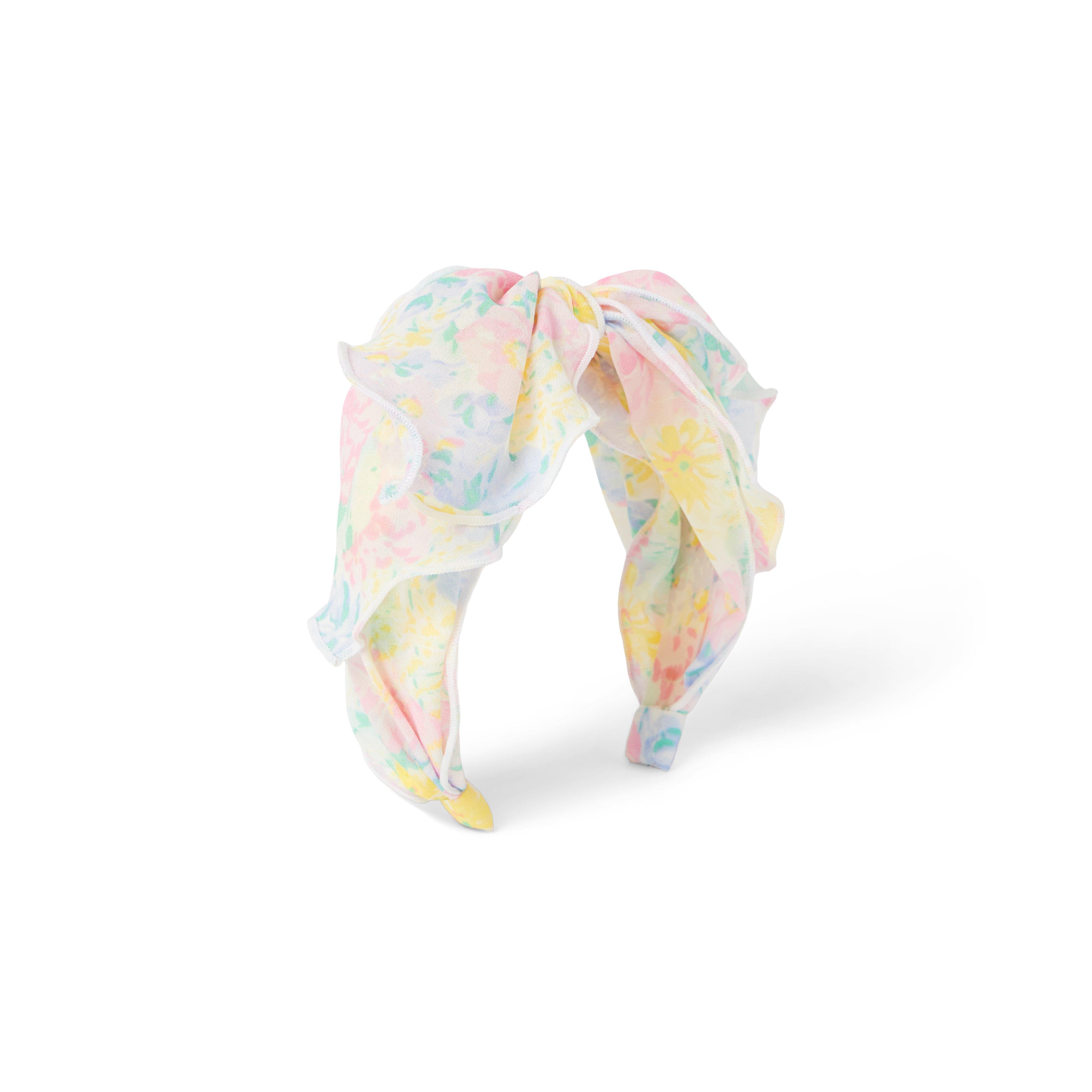 Floral Chiffon Bow Headband image number 0