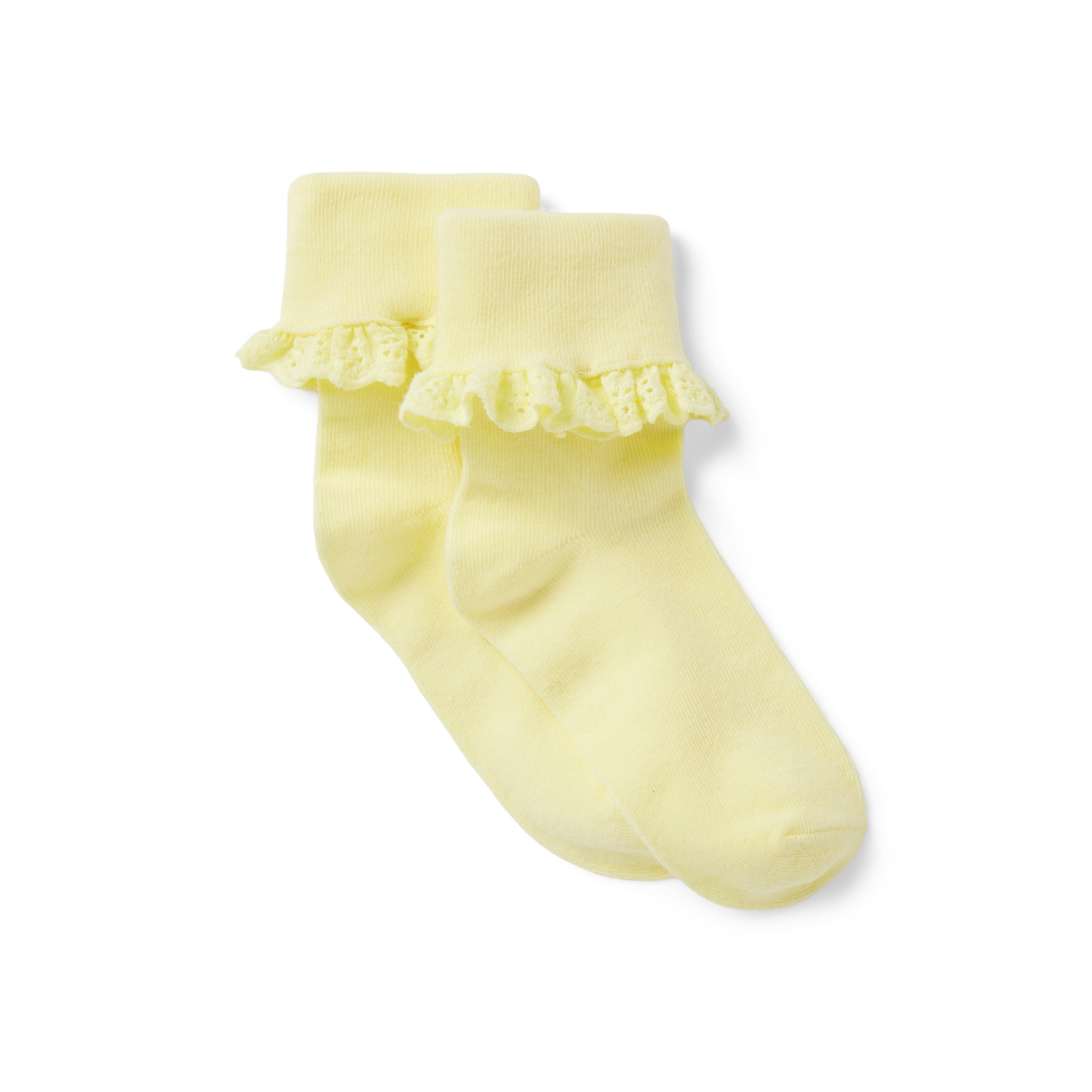 Eyelet Ruffle Sock