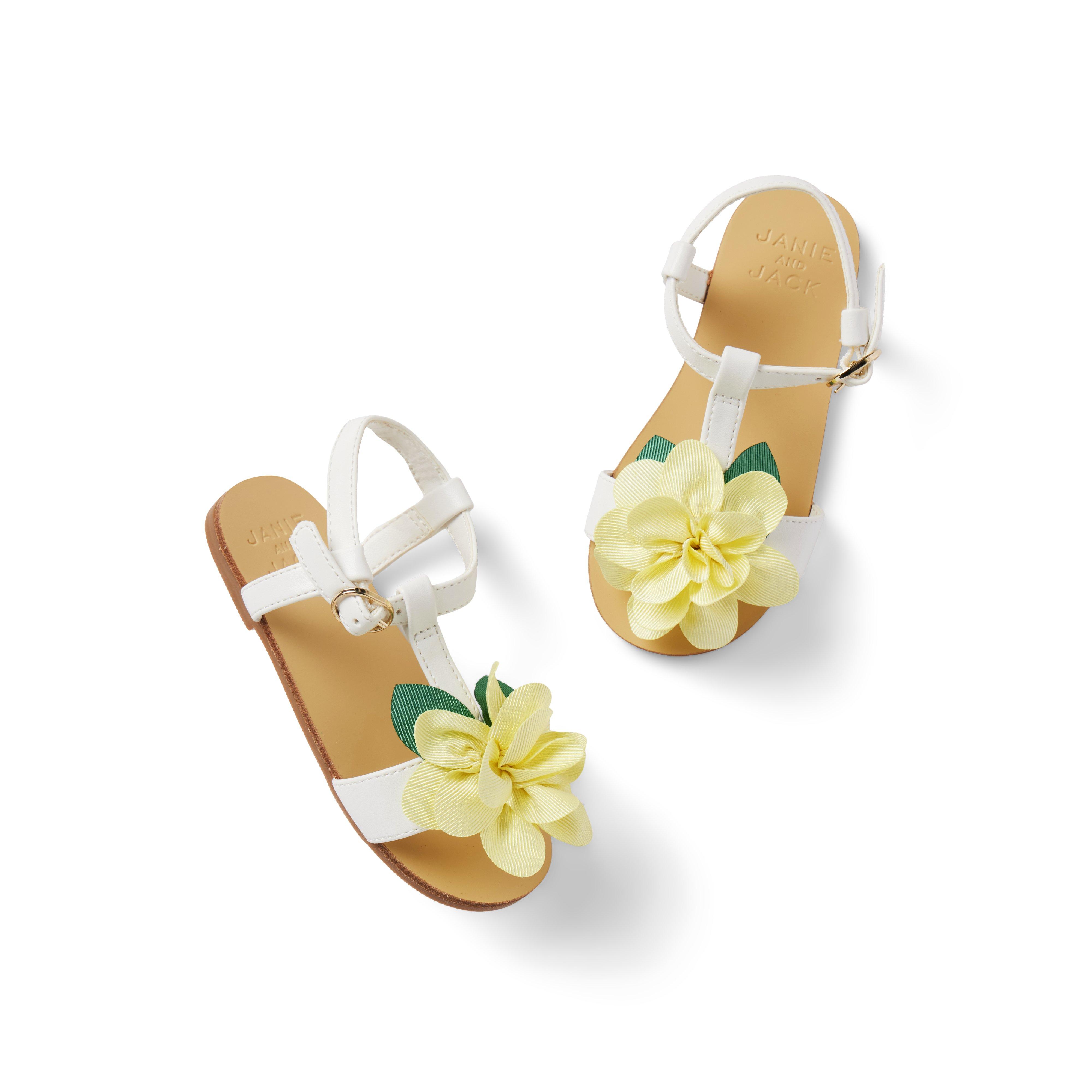 Girl Sunny Yellow Flower Sandal by Janie and Jack