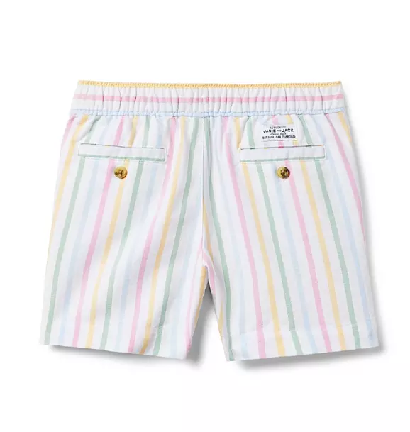 Striped Oxford Pull-On Short image number 1