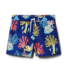 Recycled Coral Fish Swim Trunk