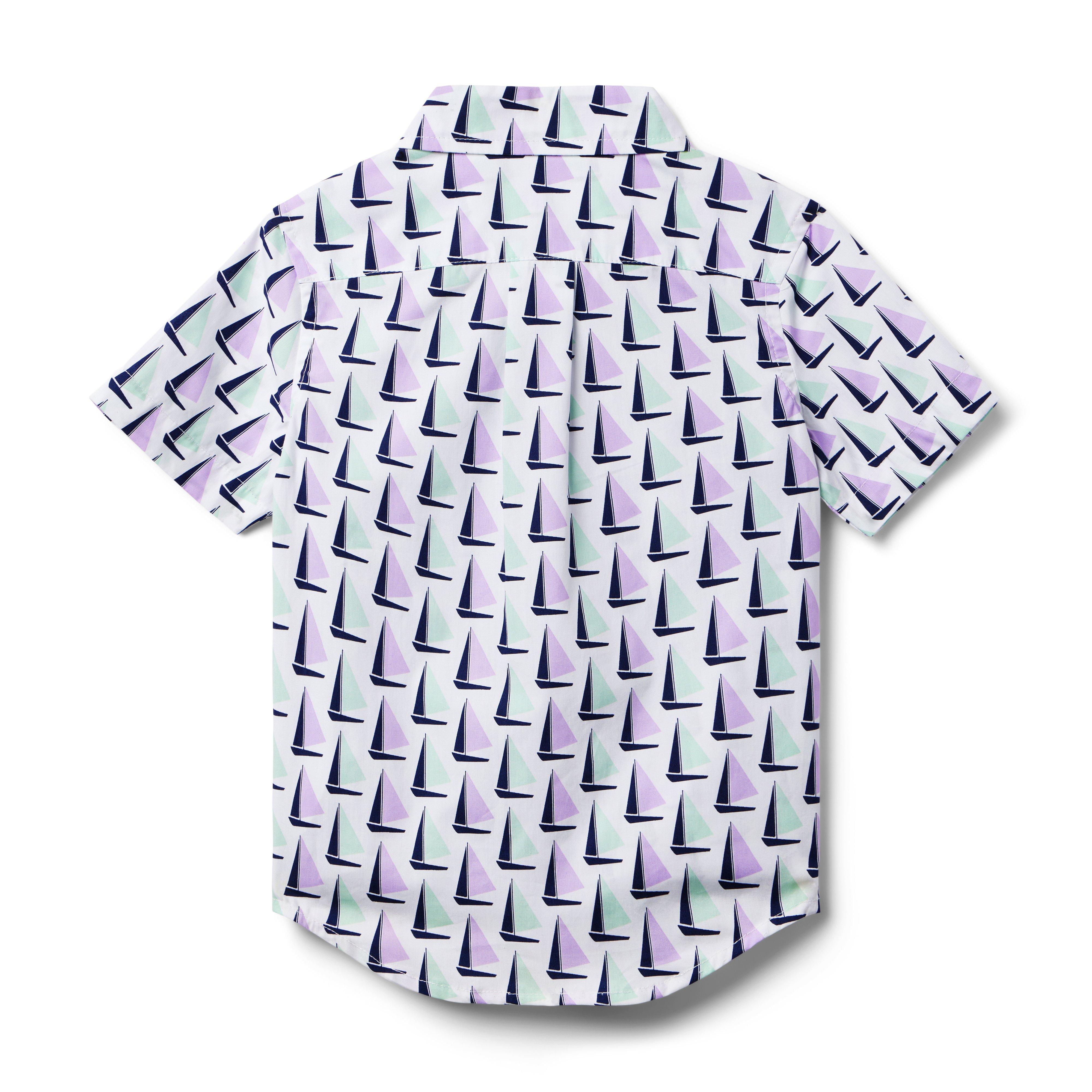 Geo Sailboat Poplin Shirt image number 1