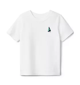 Embroidered Sailboat Tee