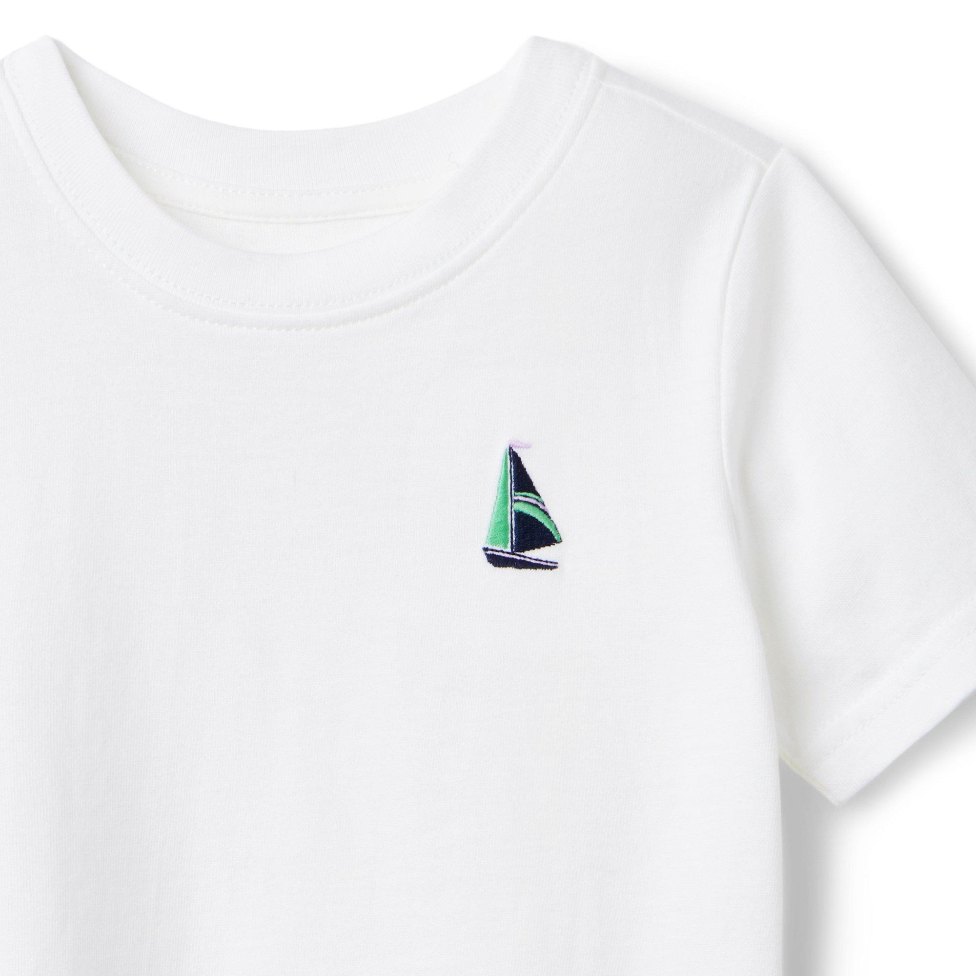 Embroidered Sailboat Tee image number 2