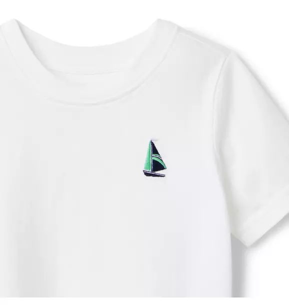 Embroidered Sailboat Tee image number 2