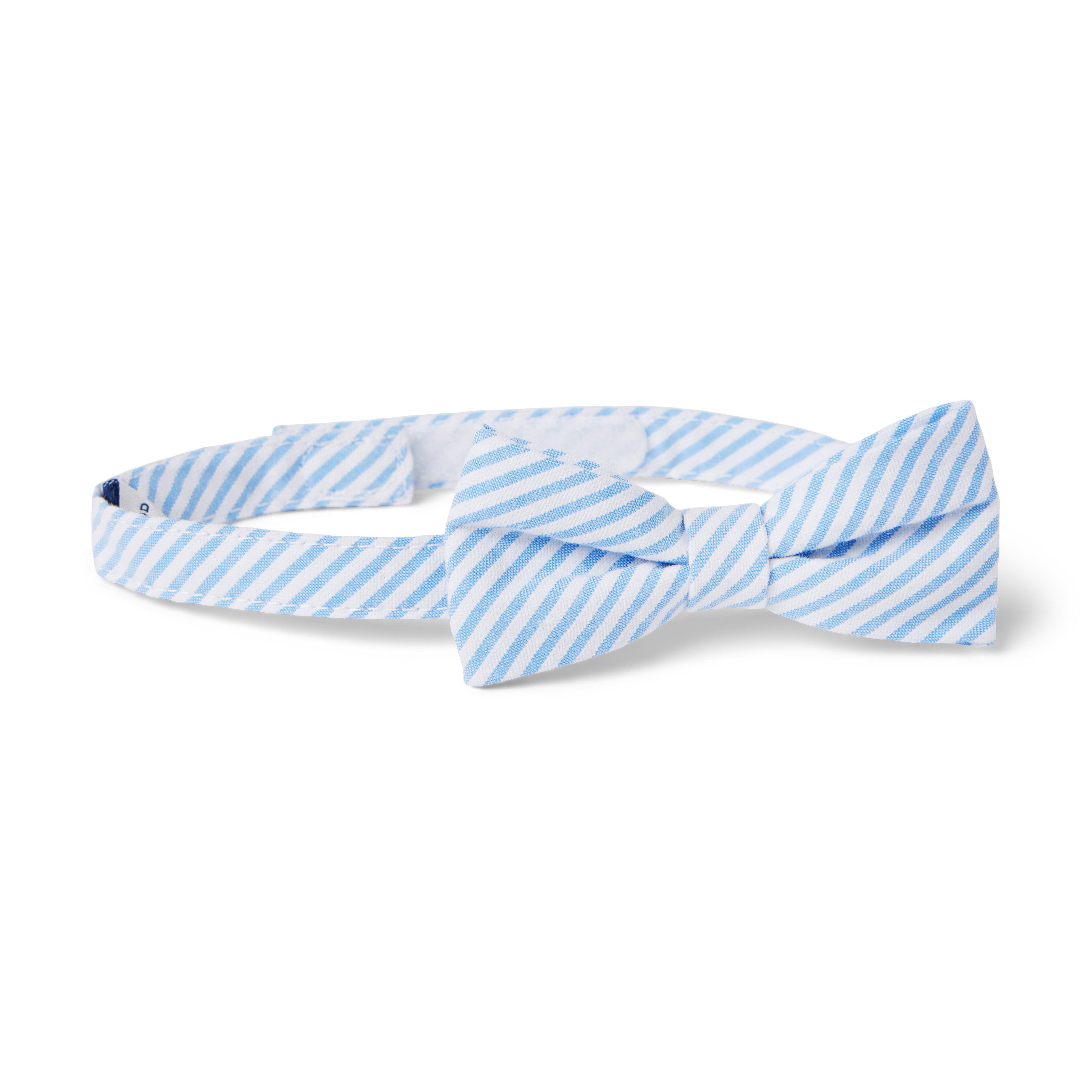 Boy Light Blue Stripe Seersucker Bowtie by Janie and Jack