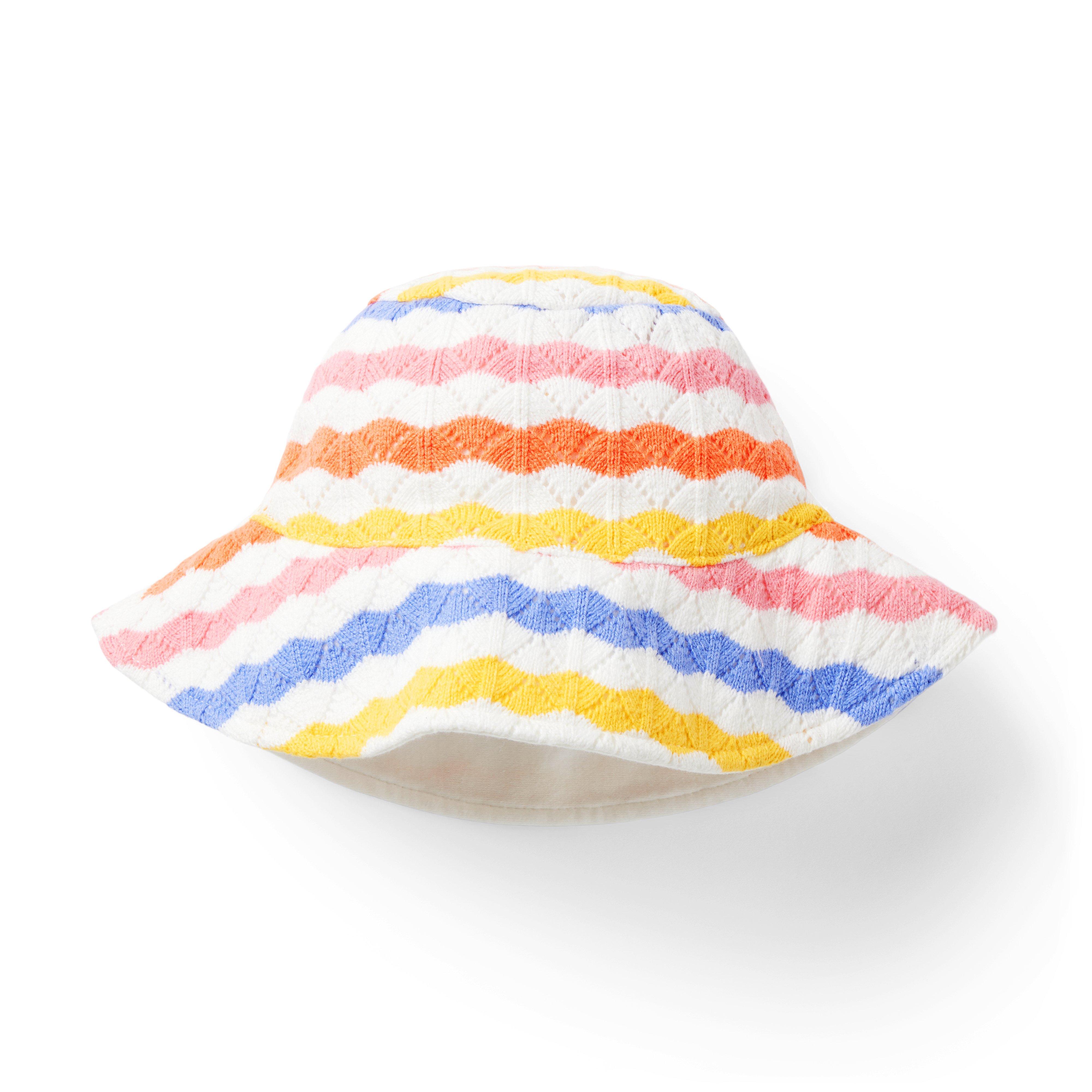 Striped Crochet Bucket Hat image number 0