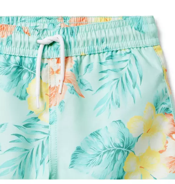 Recycled Hibiscus Swim Trunk image number 2