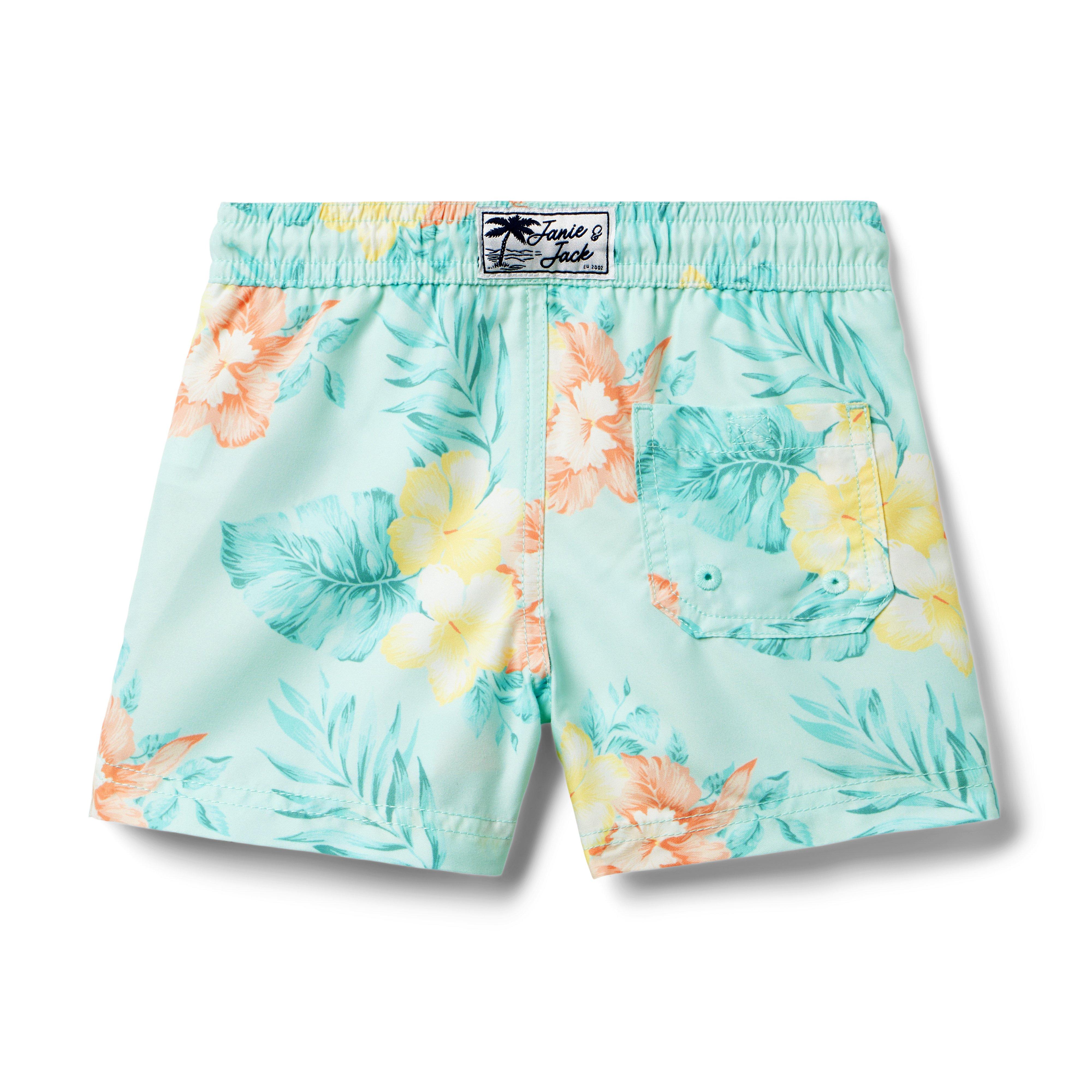 Recycled Hibiscus Swim Trunk image number 1