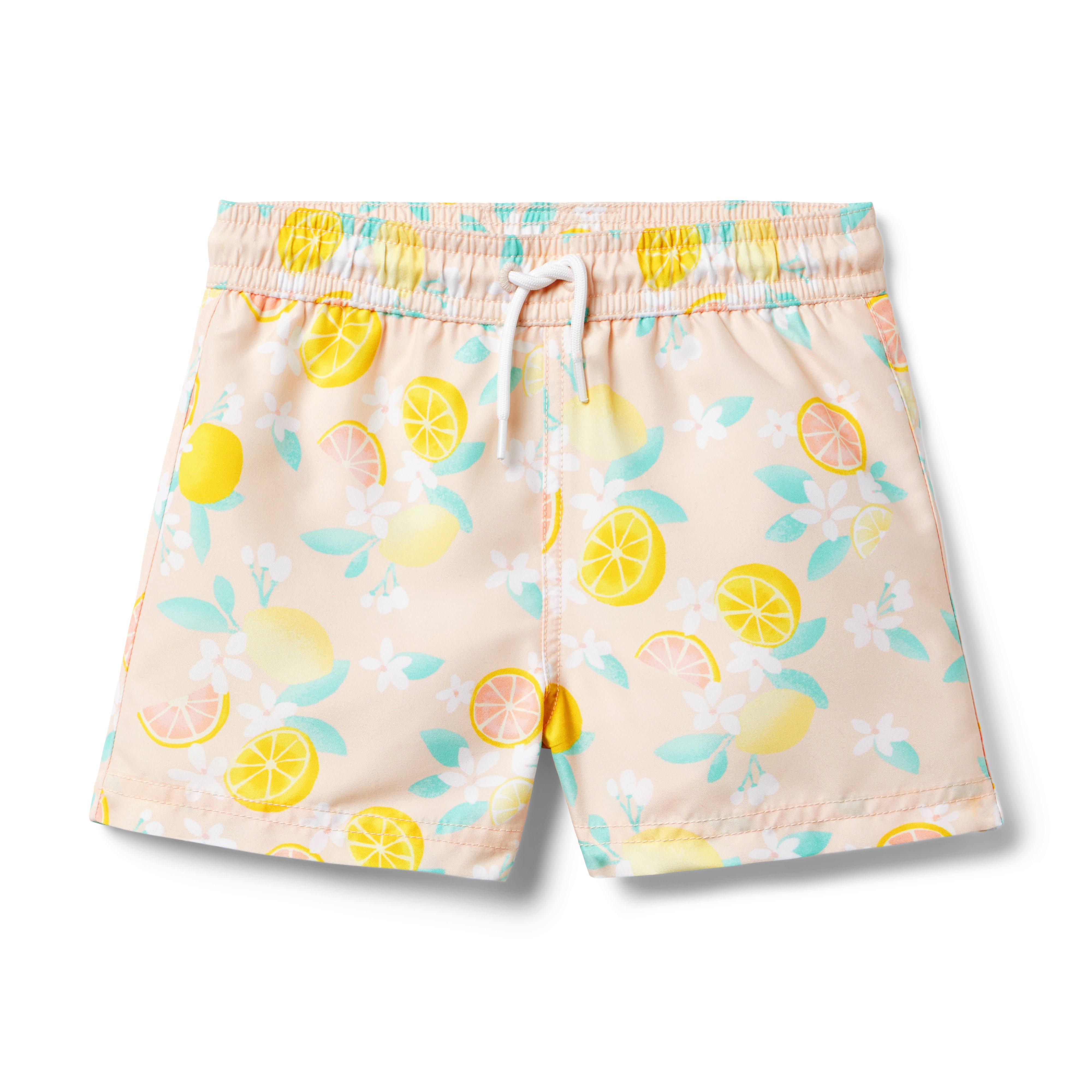 Recycled Citrus Floral Swim Trunk image number 0