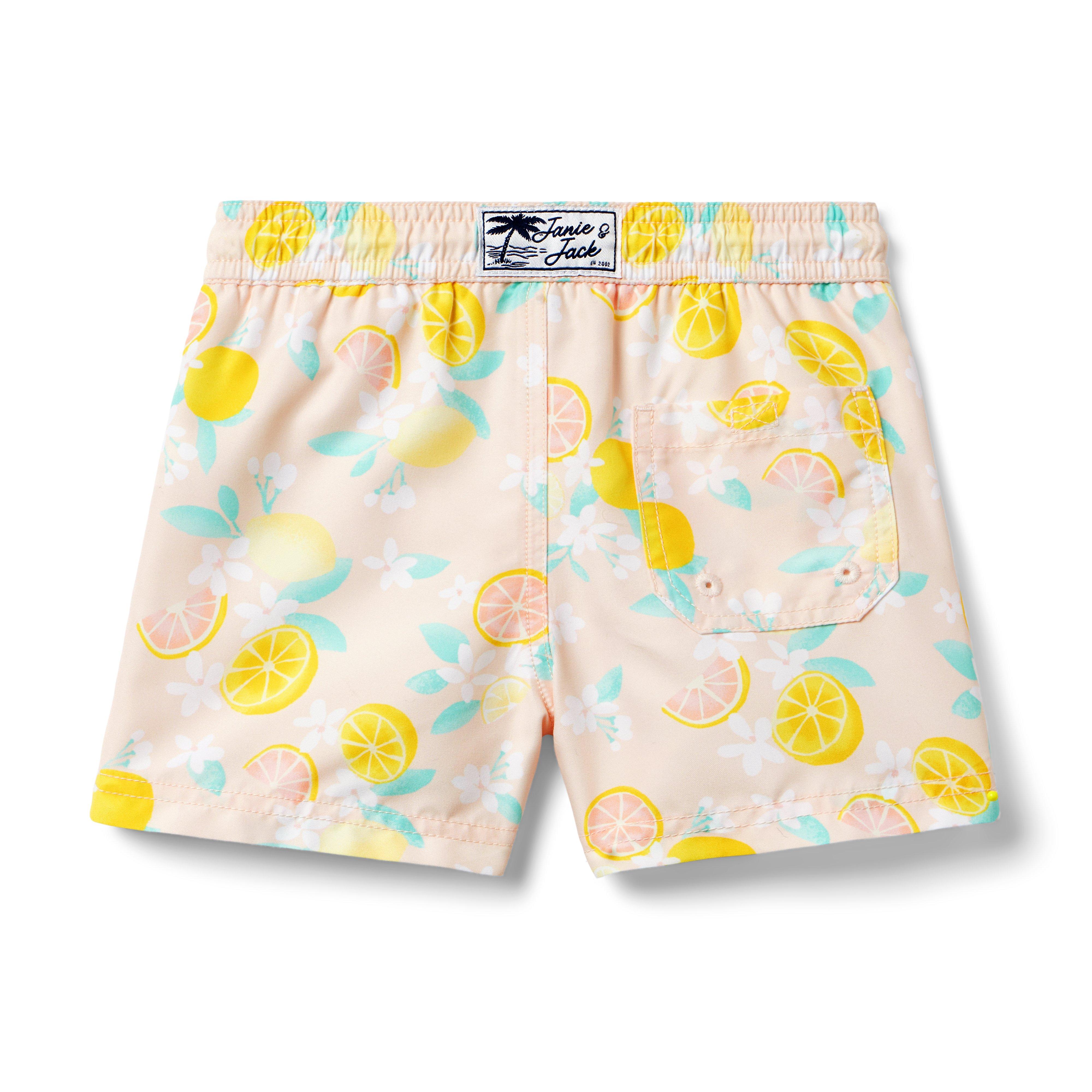 Recycled Citrus Floral Swim Trunk image number 1