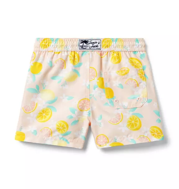 Recycled Citrus Floral Swim Trunk image number 1