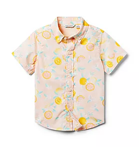 Citrus Floral Poplin Shirt