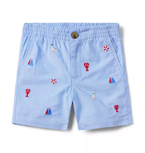 The Embroidered Oxford Pull-On Short image number 0