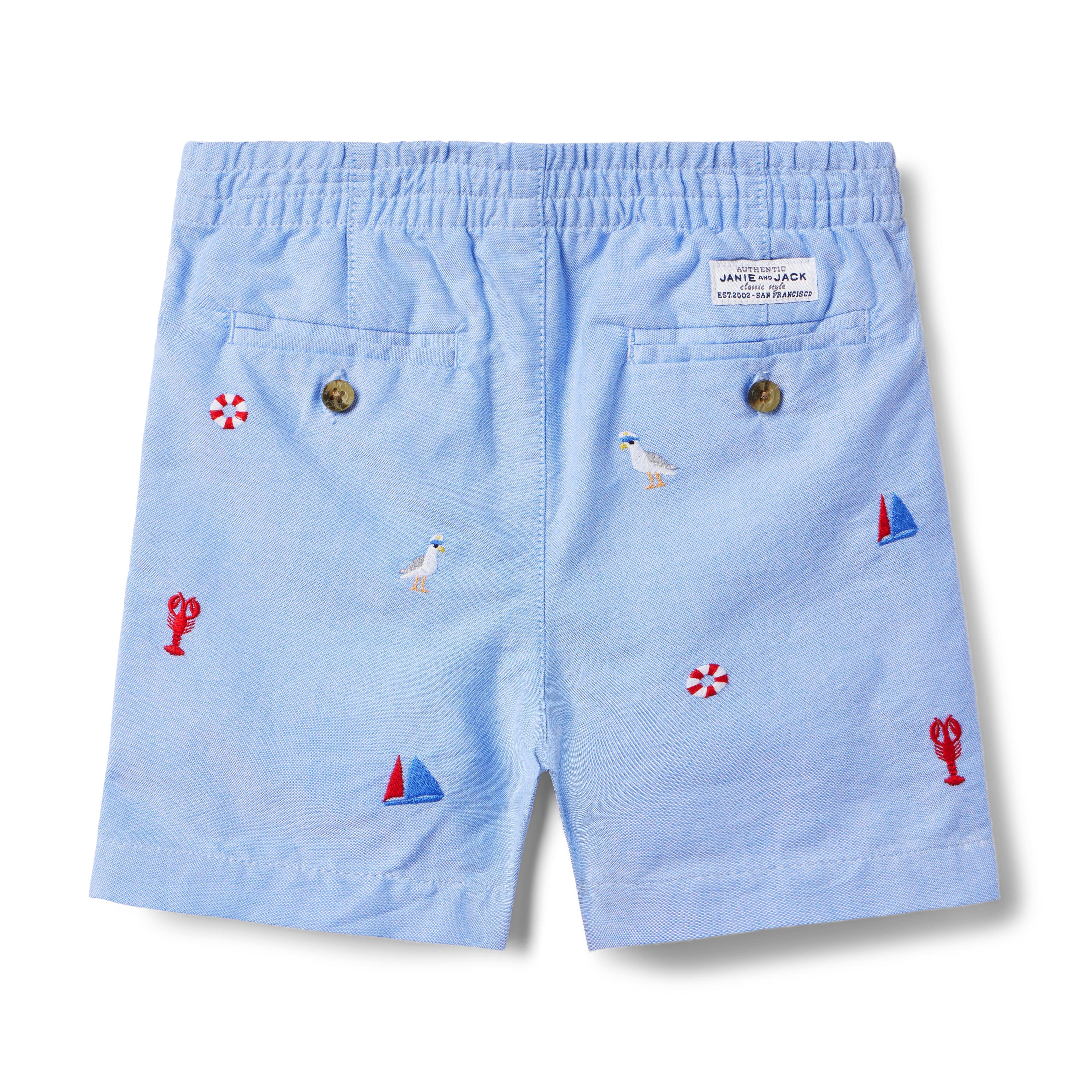 The Embroidered Oxford Pull-On Short image number 1