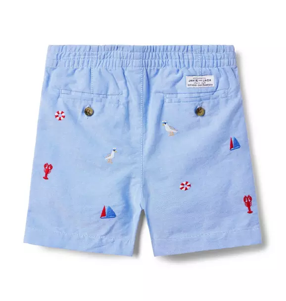 The Embroidered Oxford Pull-On Short image number 1