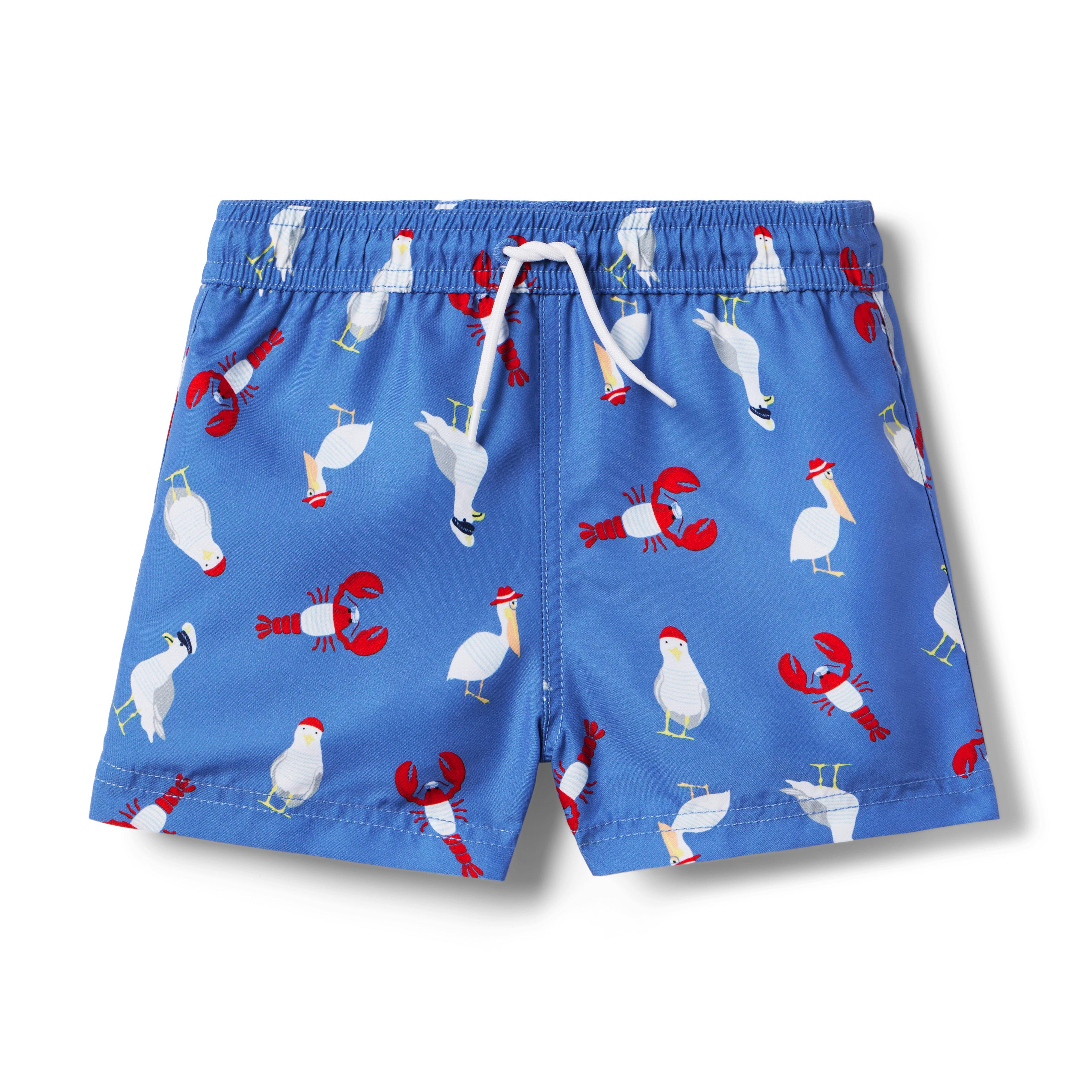 Boy Midday Nautical Friends Recycled Nautical Friends Swim Trunk by Janie and Jack