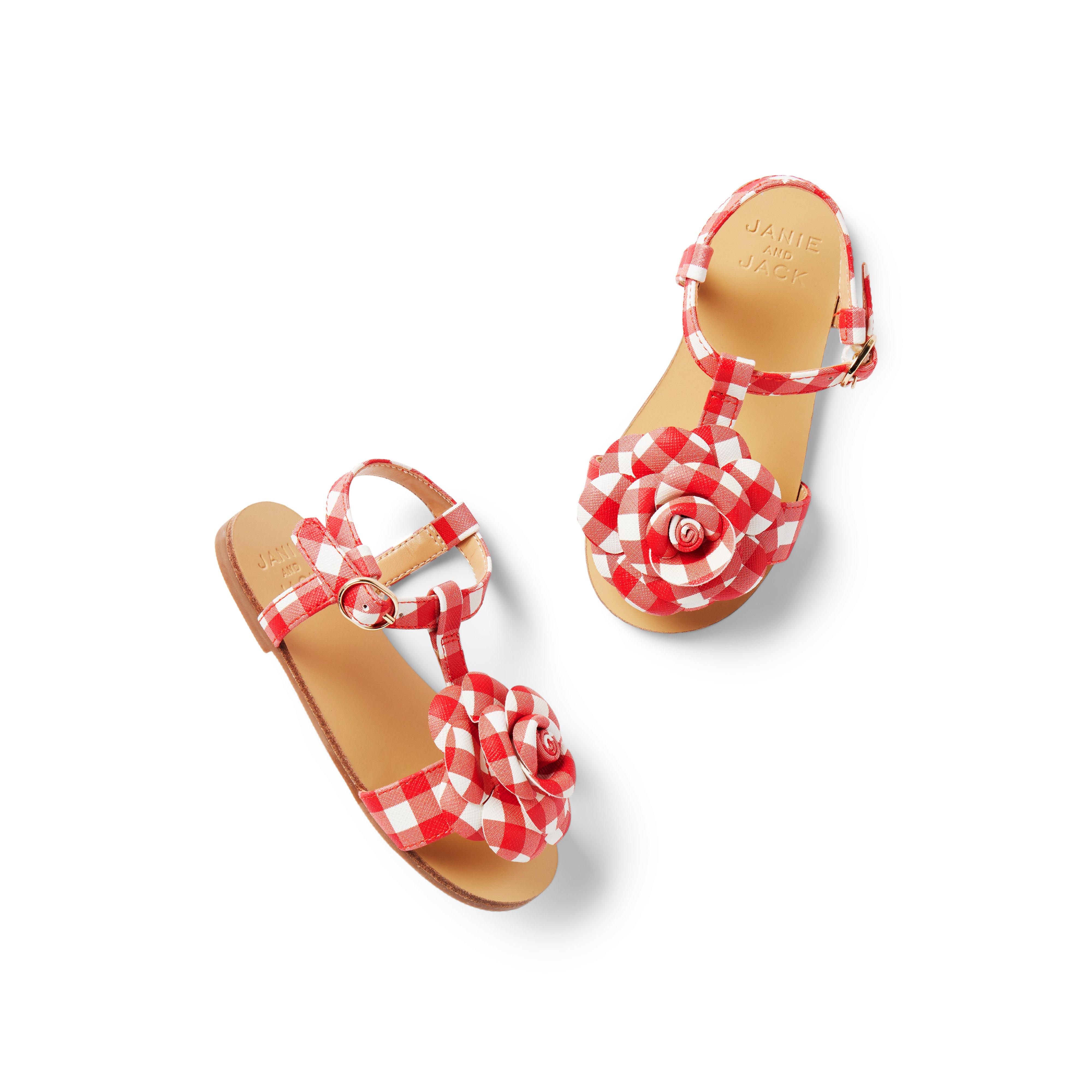 Gingham Flower Sandal image number 0