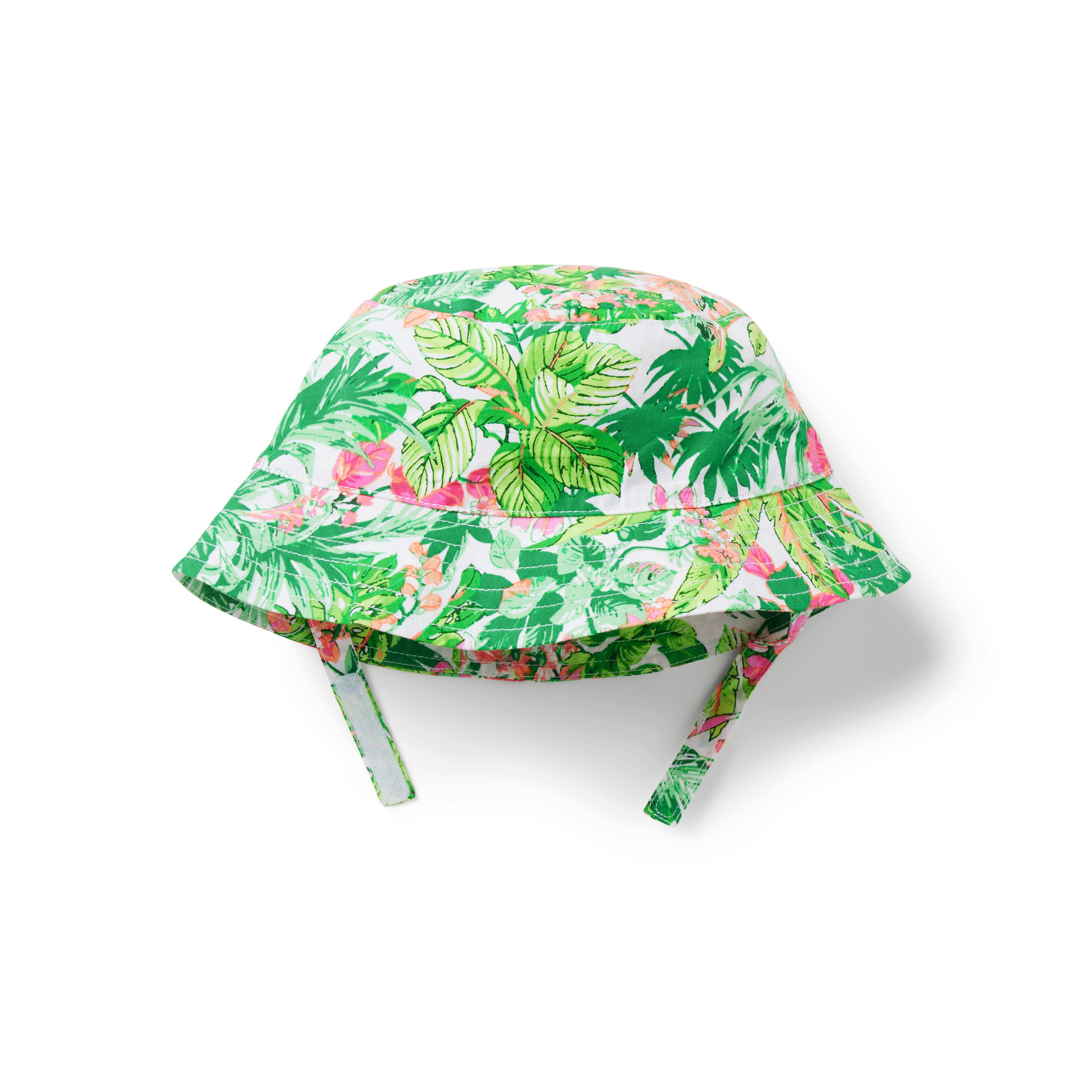 Accessories Lime Green Floral Baby Tropical Floral Bucket Hat by