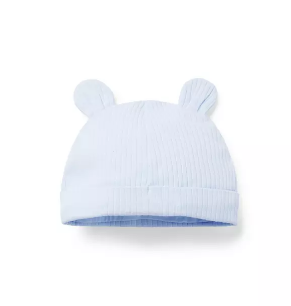 Baby Ribbed Bear Ear Beanie image number 1