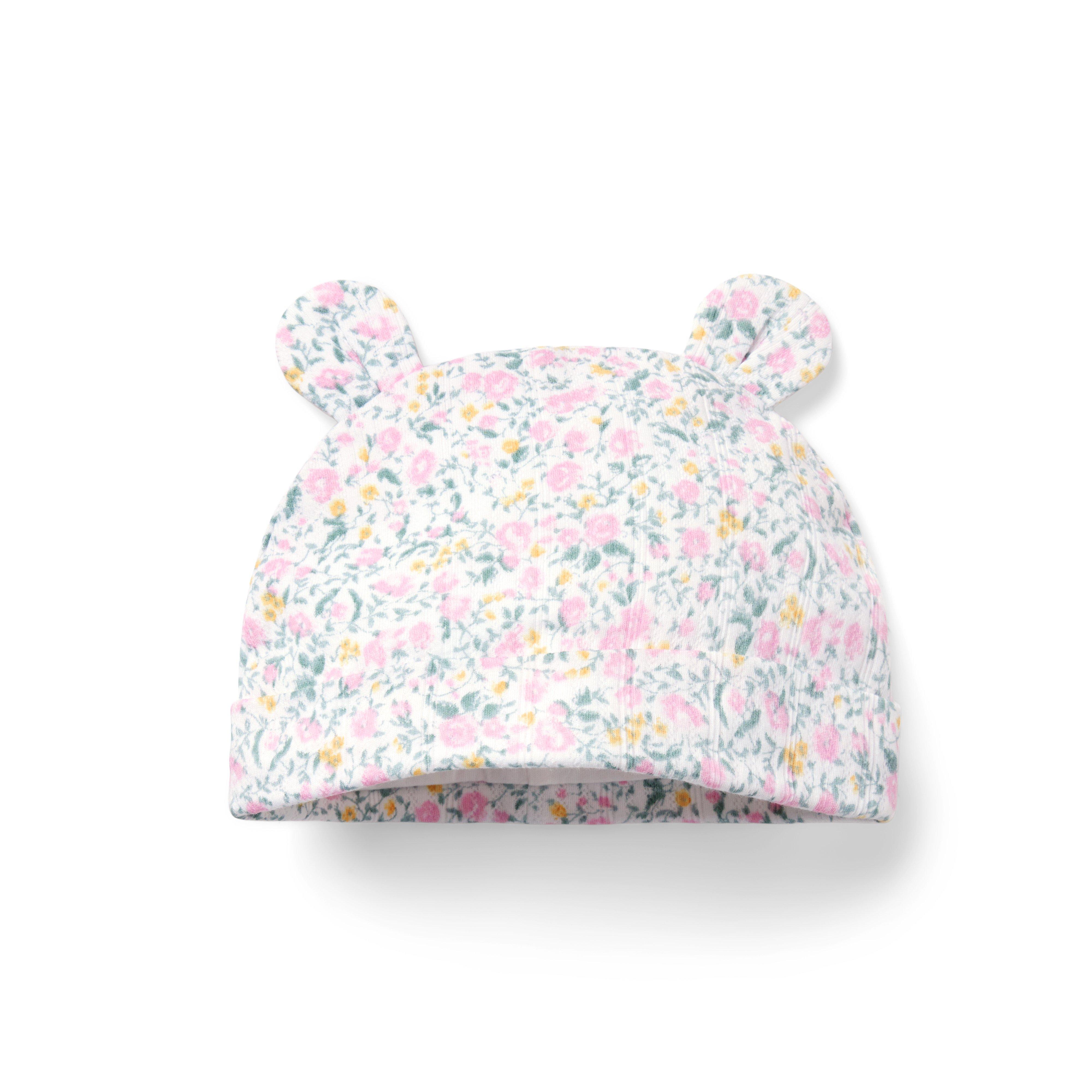 Baby Floral Bear Ear Beanie