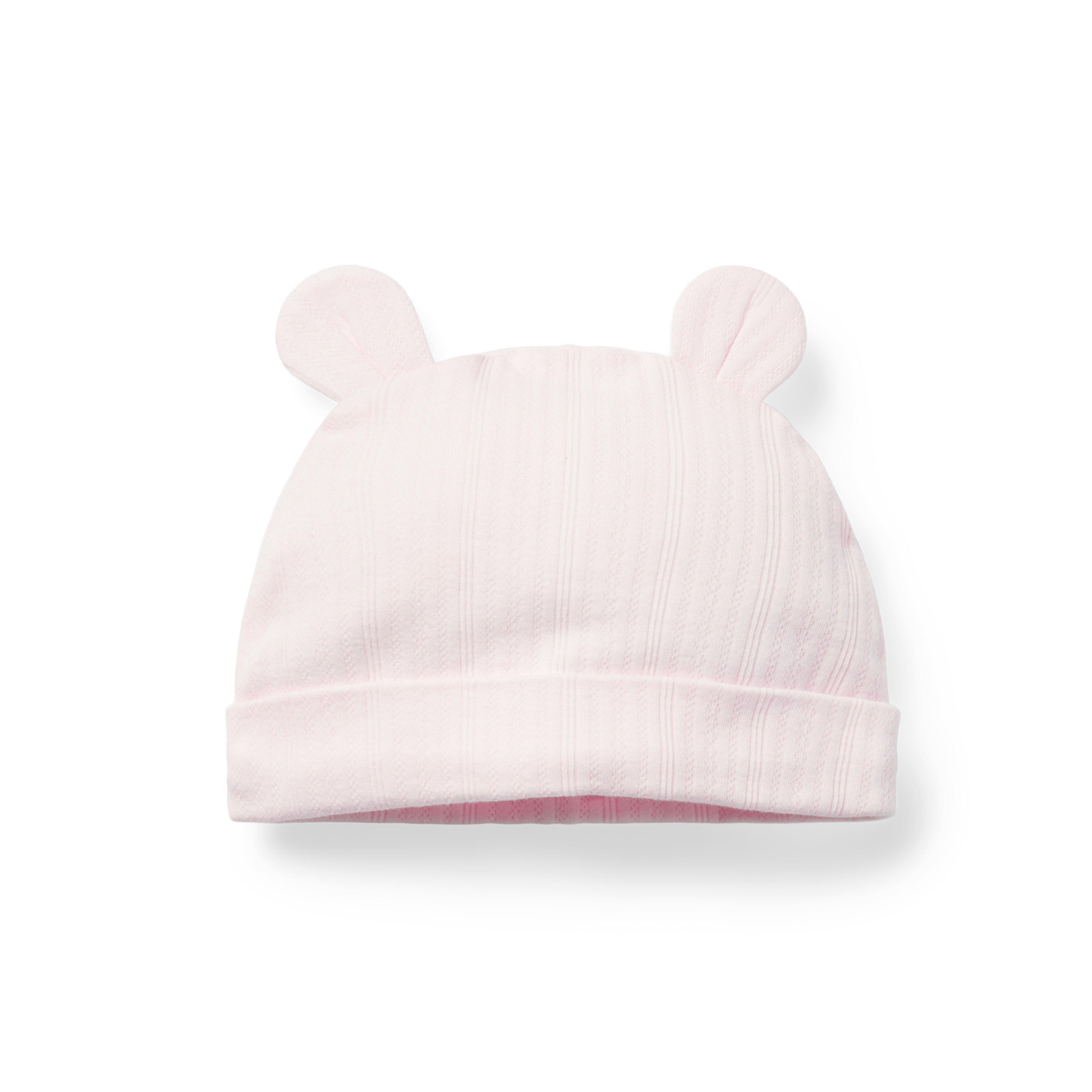 Baby Pointelle Bear Ear Beanie