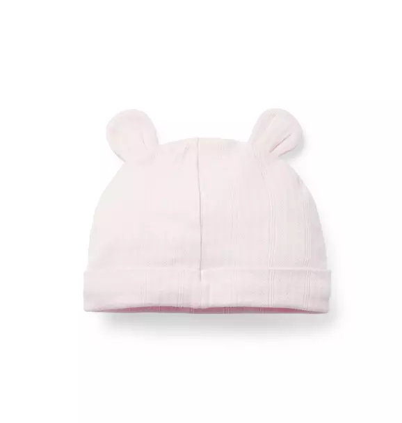 Baby Pointelle Bear Ear Beanie image number 1