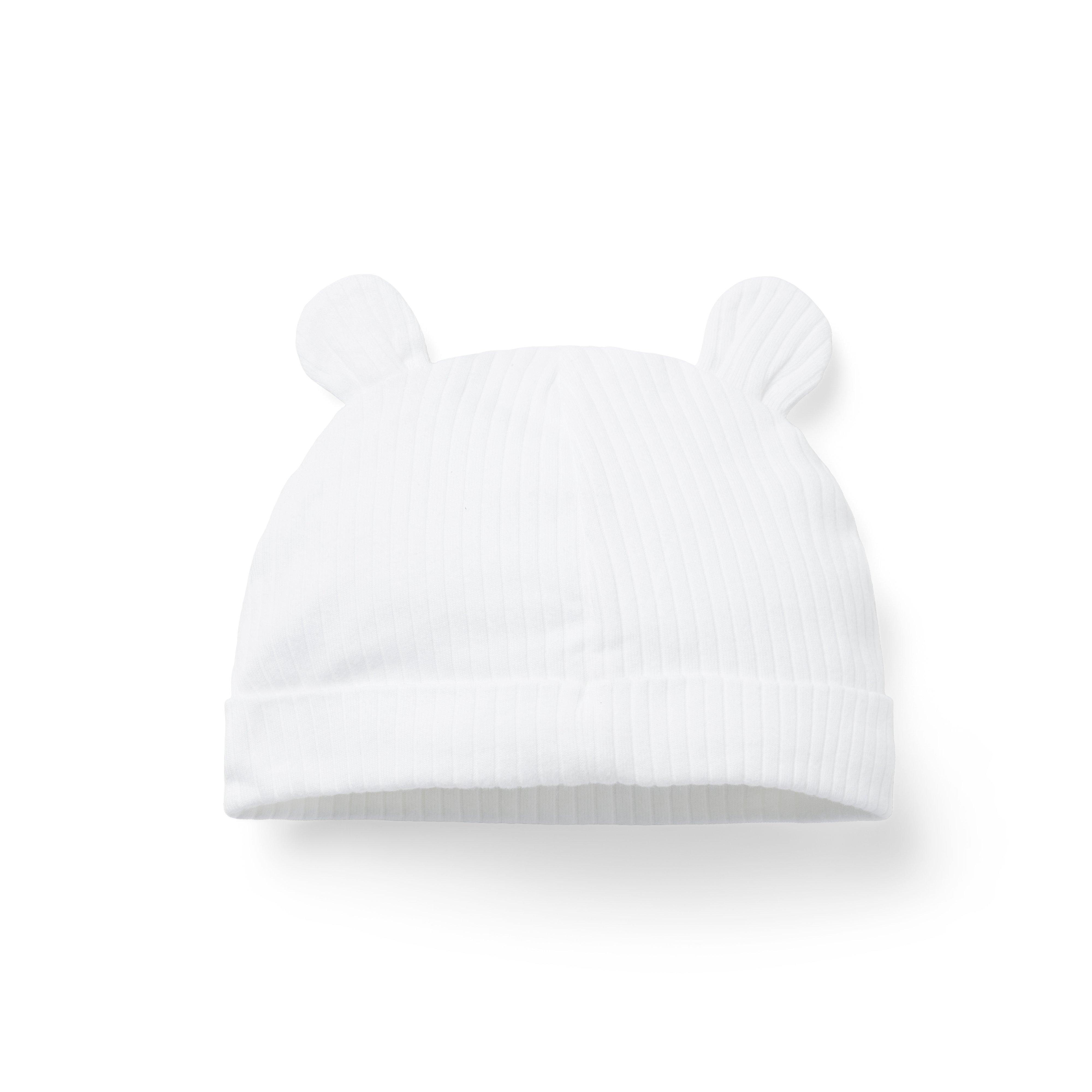 Baby Ribbed Bear Ear Beanie image number 1