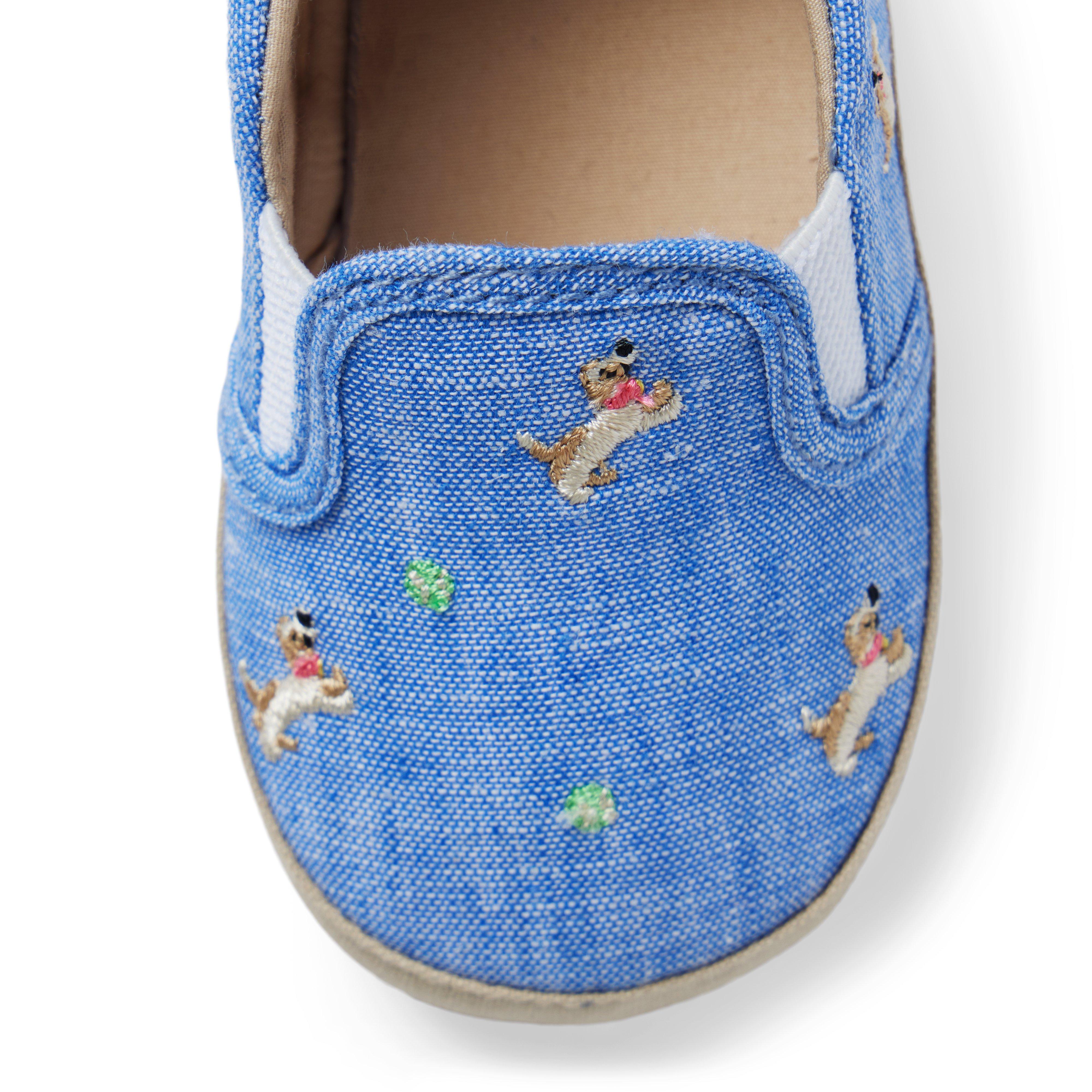 Baby Embroidered Dog Slip-On Sneaker image number 1