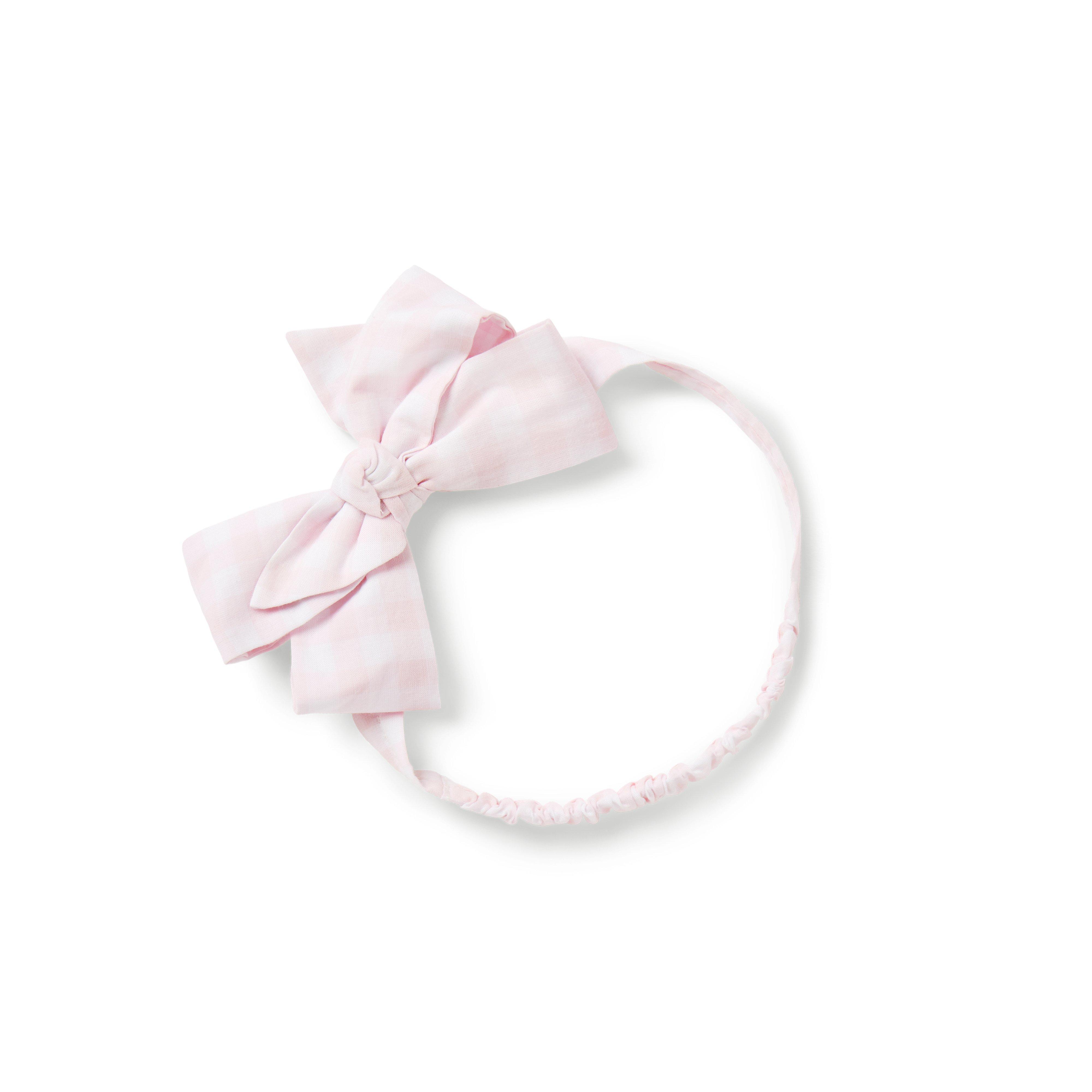 Baby Gingham Bow Soft Headband