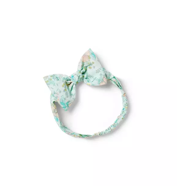 Baby Floral Bow Soft Headband image number 0