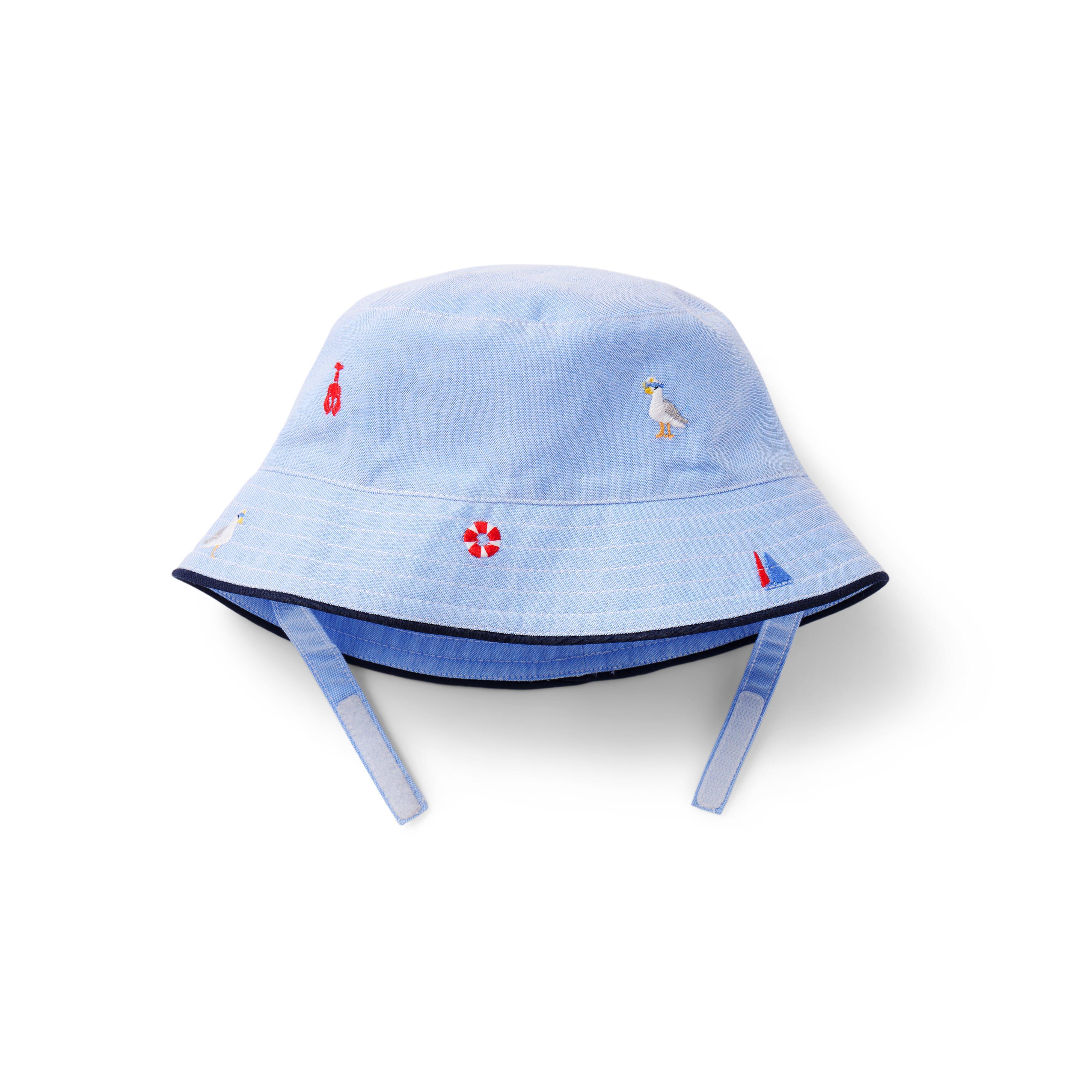 Baby Embroidered Oxford Bucket Hat
