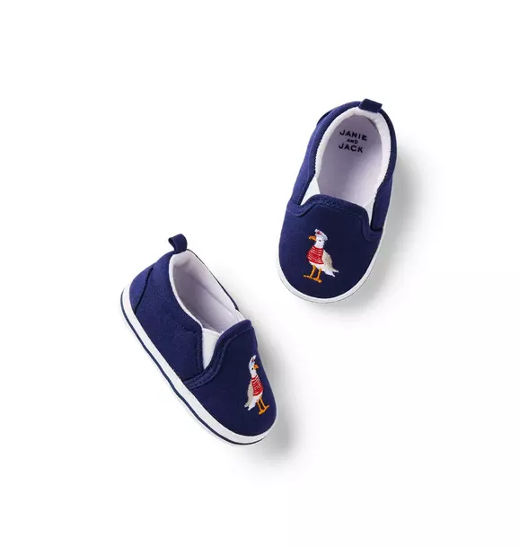 Baby Embroidered Seagull Slip-On Sneaker image number 0
