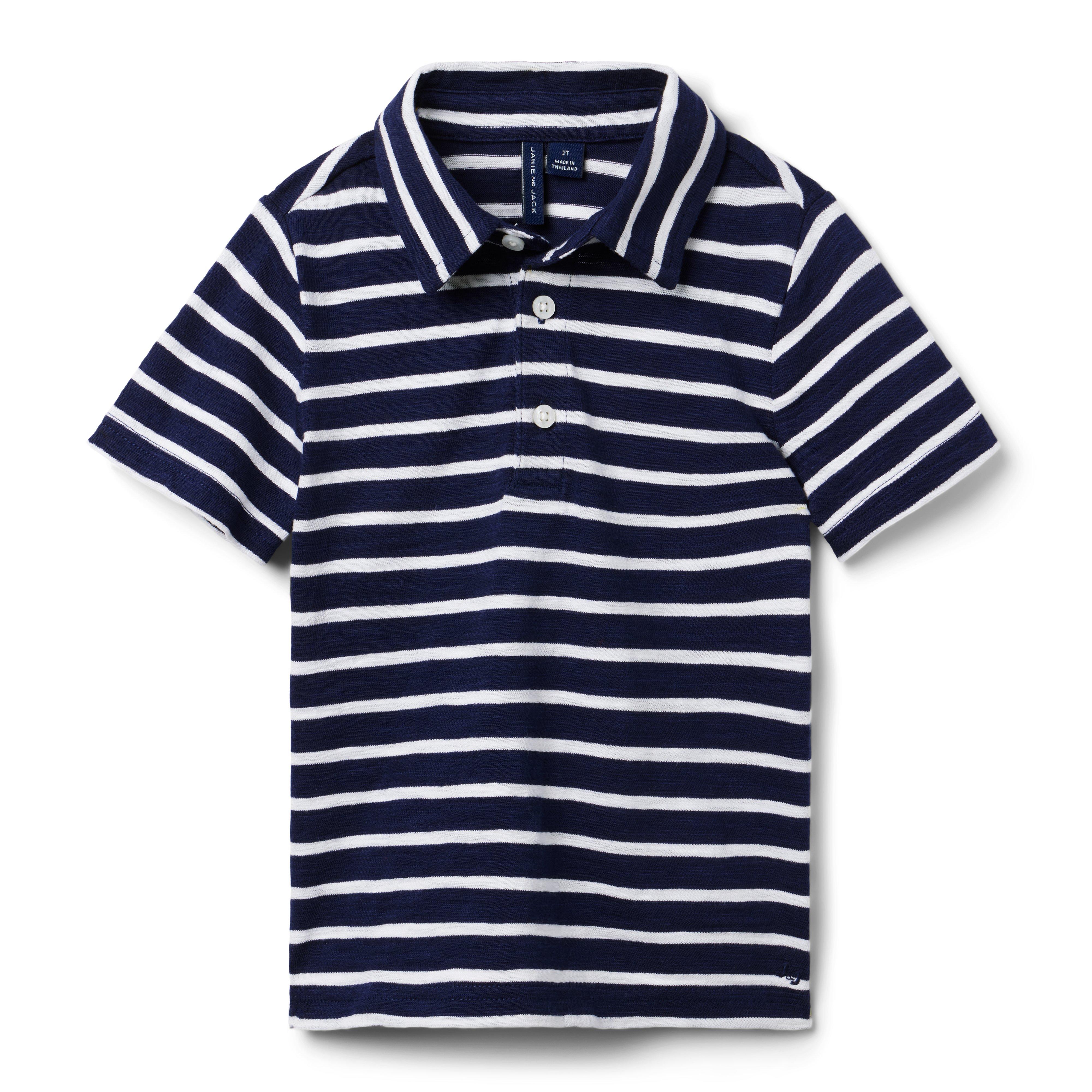 The Striped Slub Polo image number 0