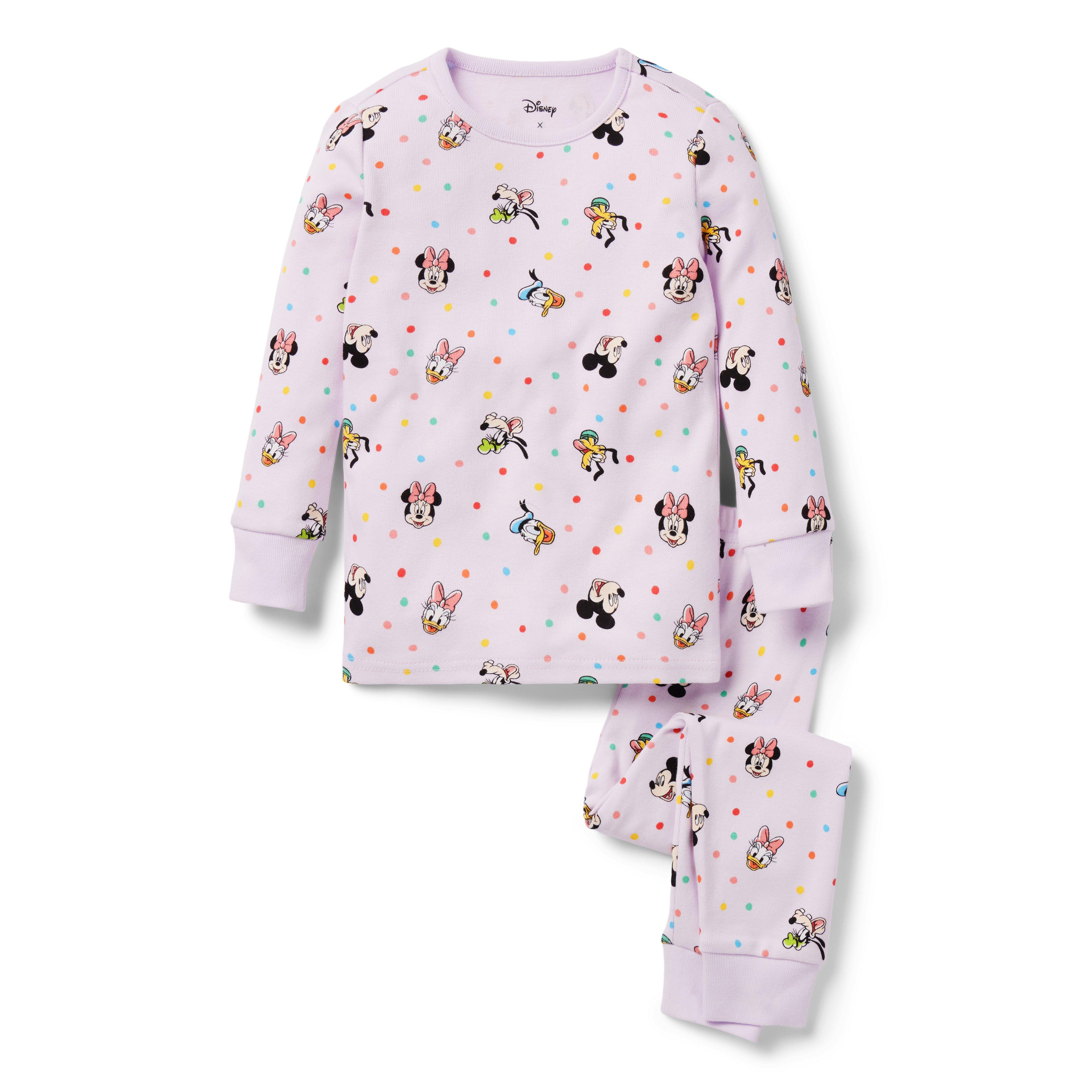 Girl Pastel Purple Mickey Mouse Dot Good Night Pajamas In Disney Mickey Mouse Dot by Janie and Jack