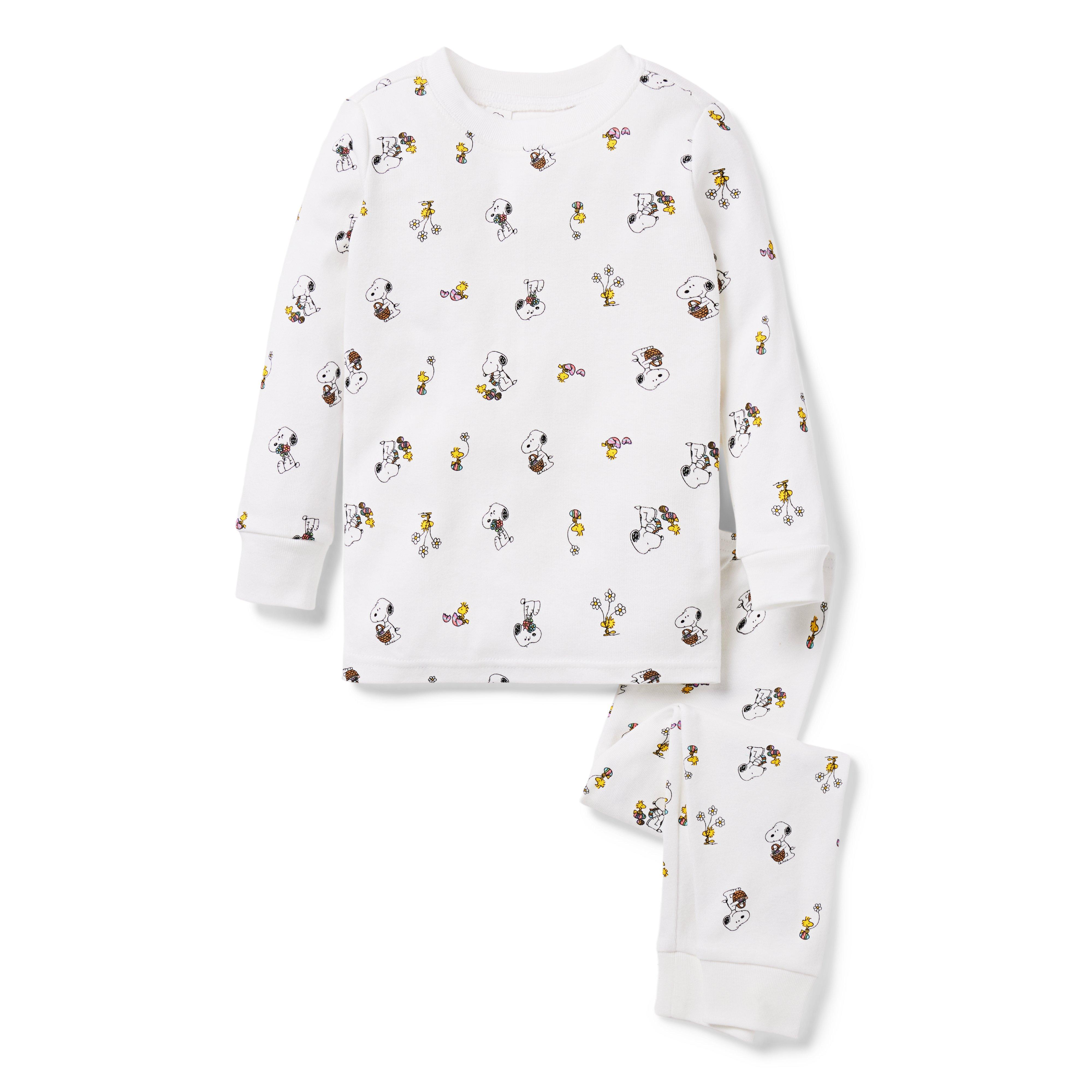 Boy White Snoopy Print PEANUTS™ Snoopy Pajama Set by Janie and Jack