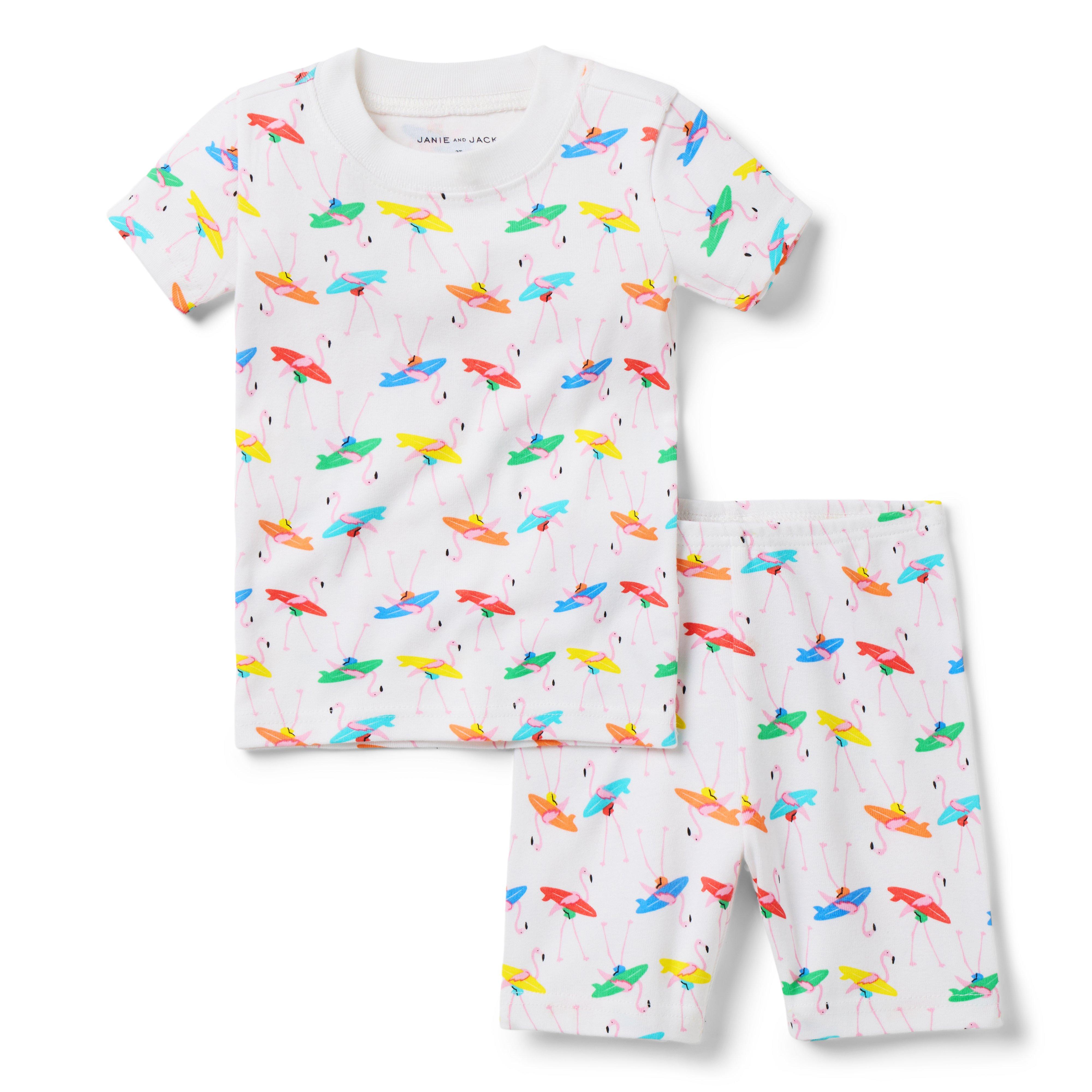 Good Night Short Pajama in Flamingo Surf image number 0