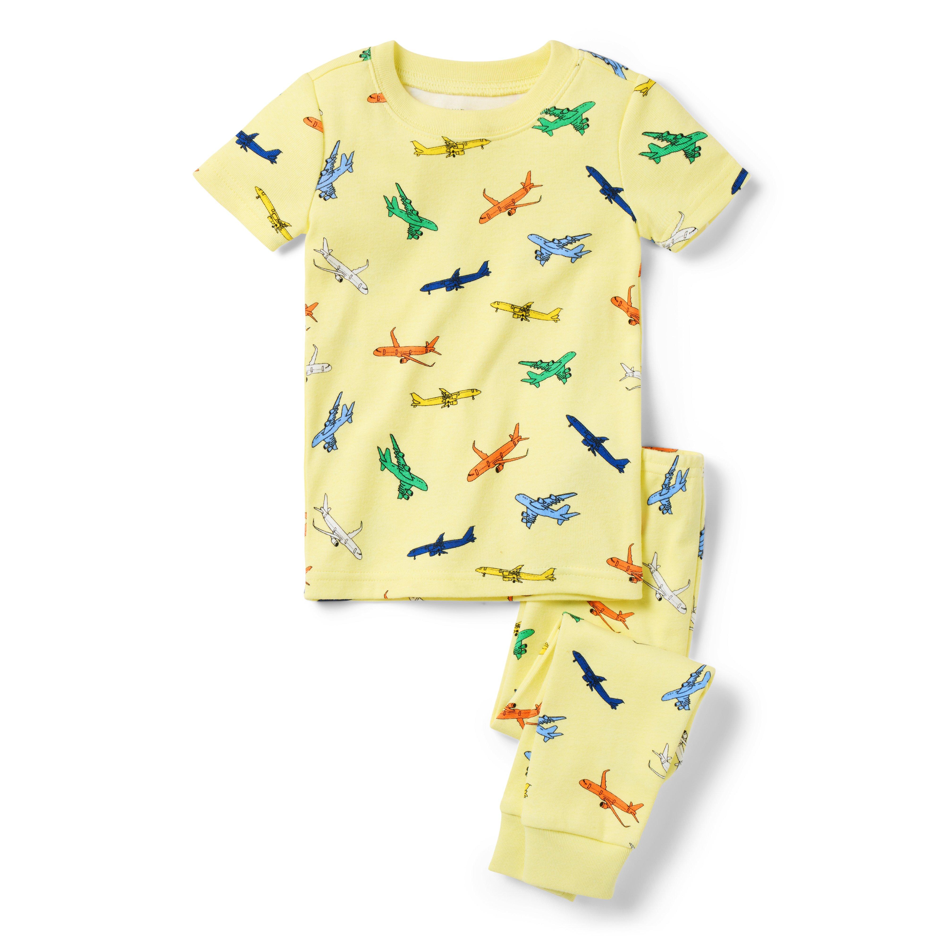 Good Night Short Sleeve Pajama in Airplane Adventure