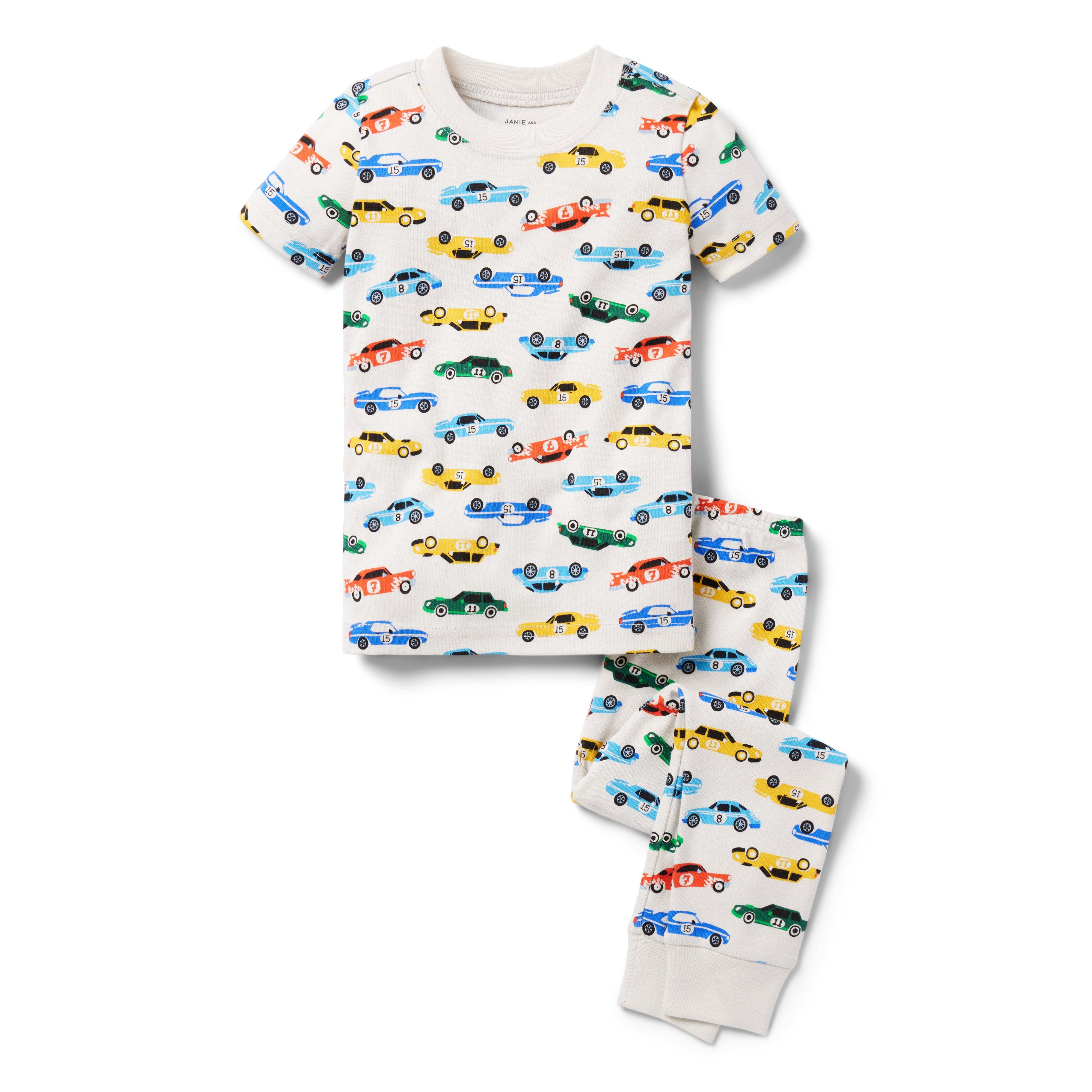 Good Night Short Sleeve Pajama In Race Car