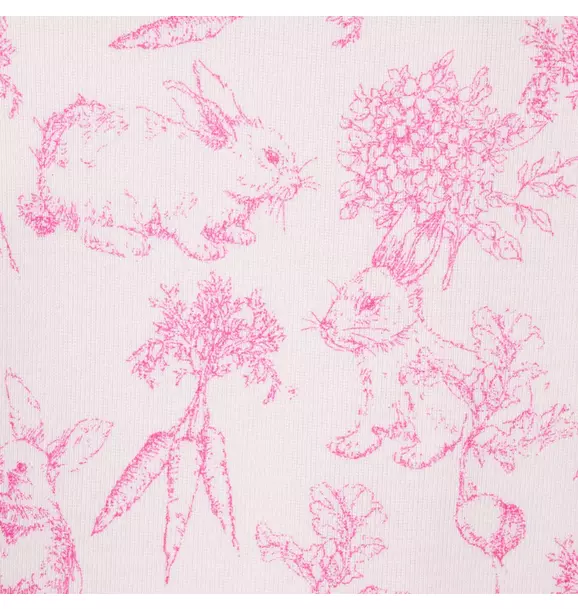 Baby Good Night Footed Pajama In Bunny Toile image number 2