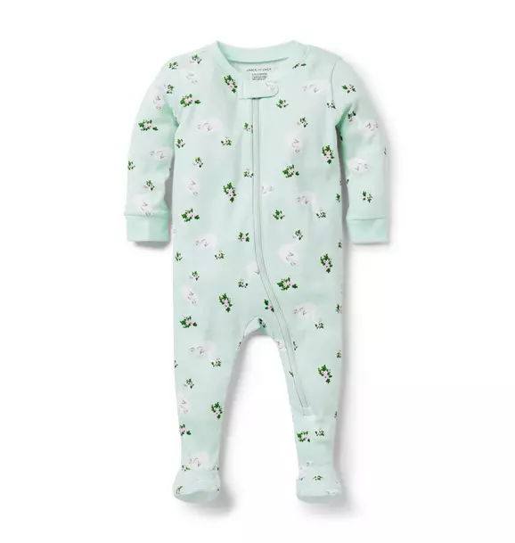 Baby Good Night Footed Pajama In Swan Dreams image number 0