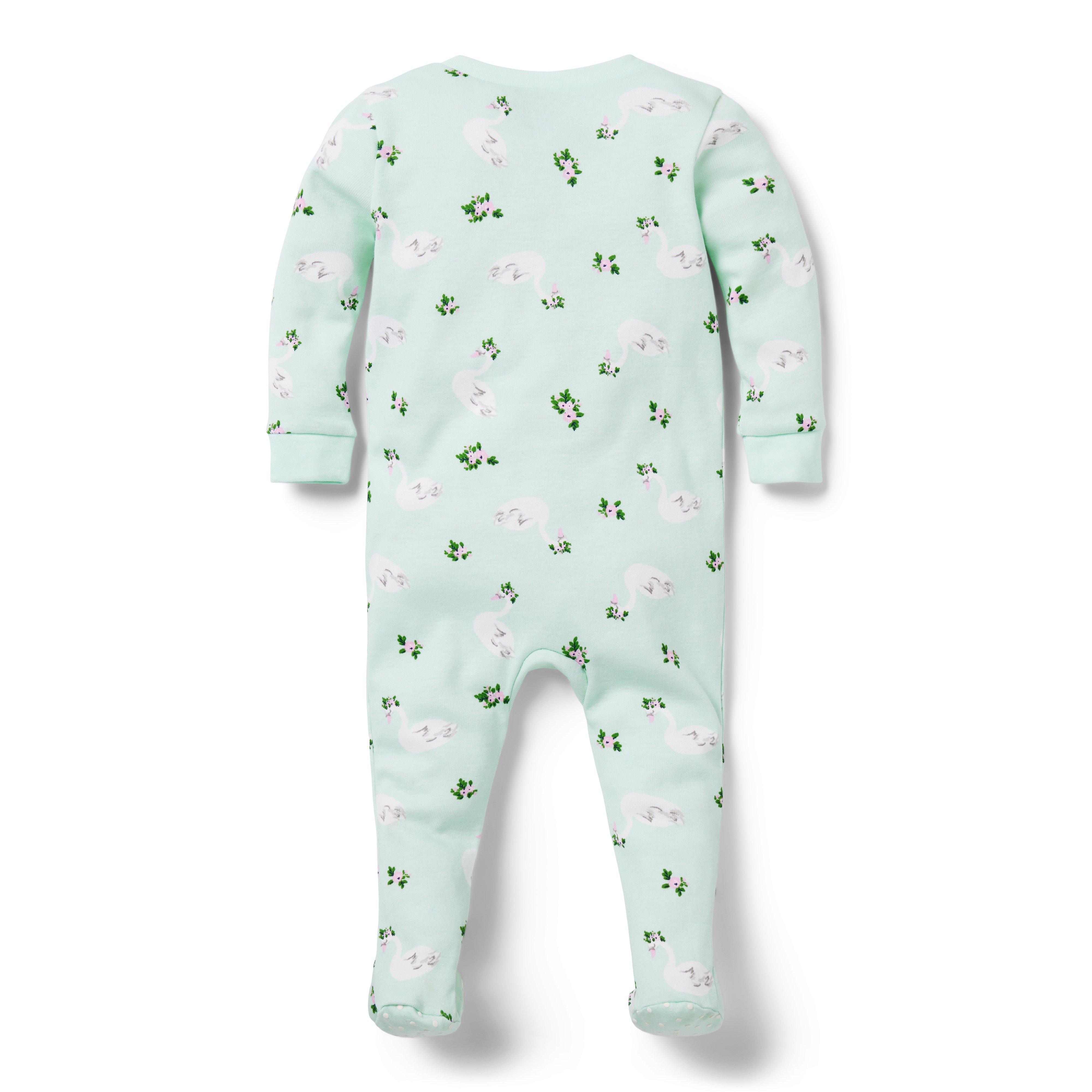 Baby Good Night Footed Pajama In Swan Dreams image number 1