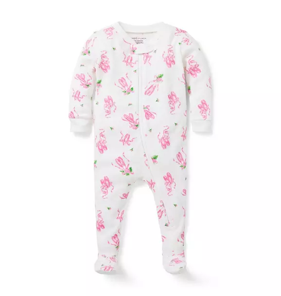 Baby Good Night Footed Pajama In Ballet Slipper image number 0