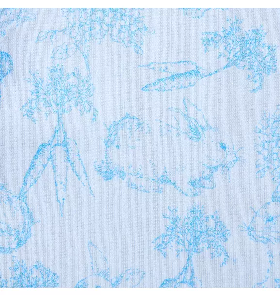 Baby Good Night Footed Pajama In Bunny Toile image number 2